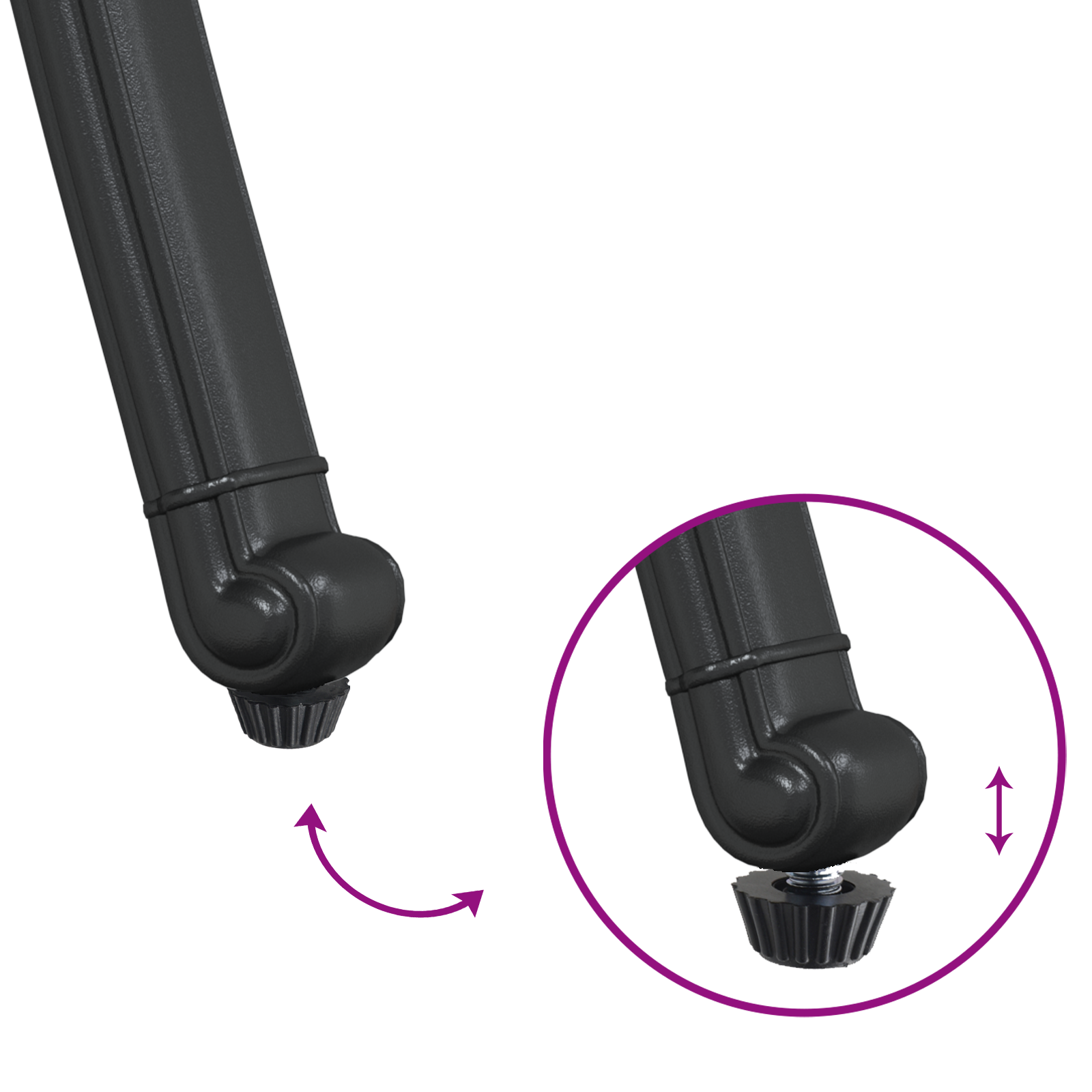 Garden Chairs - Set of 2, Black Cast Aluminum - Image 9