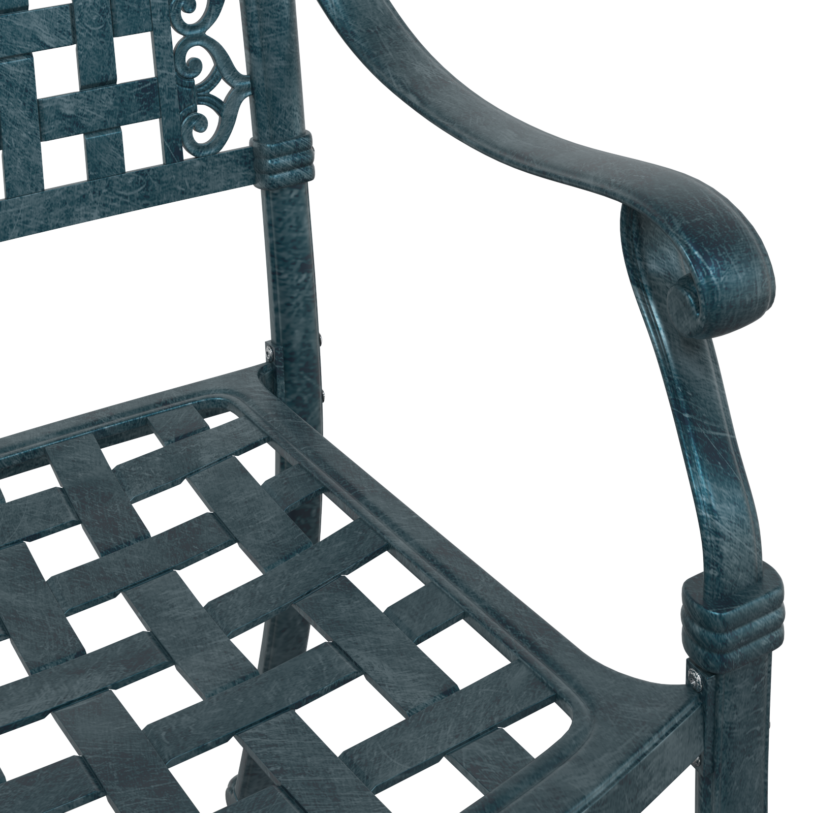 Outdoor Dining Chairs Hunter Green Aluminium 55 x 56.5 x 91 cm - Image 8