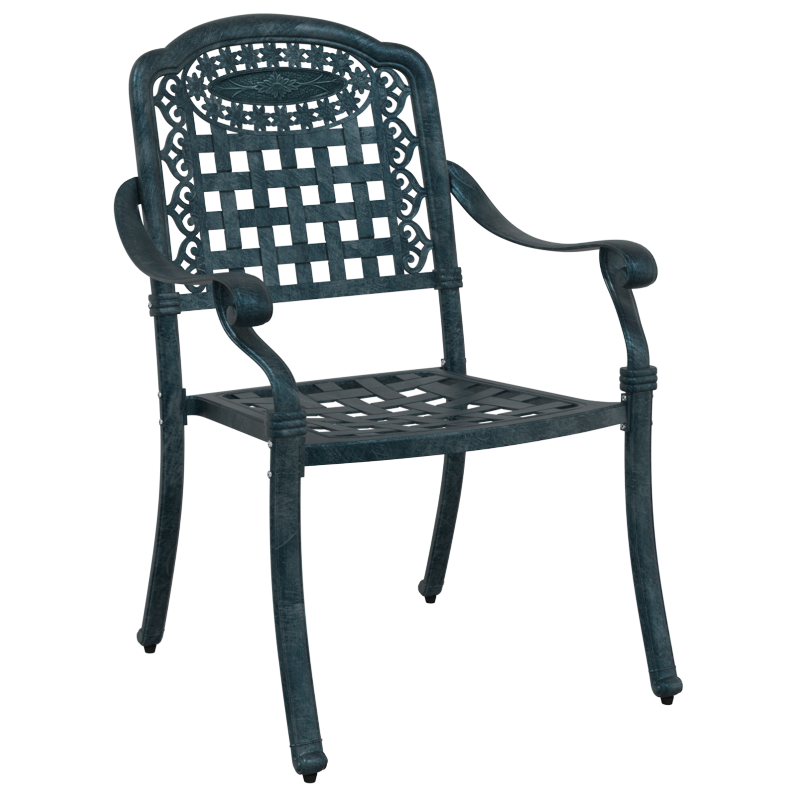 Outdoor Dining Chairs Hunter Green Aluminium 55 x 56.5 x 91 cm - Image 3