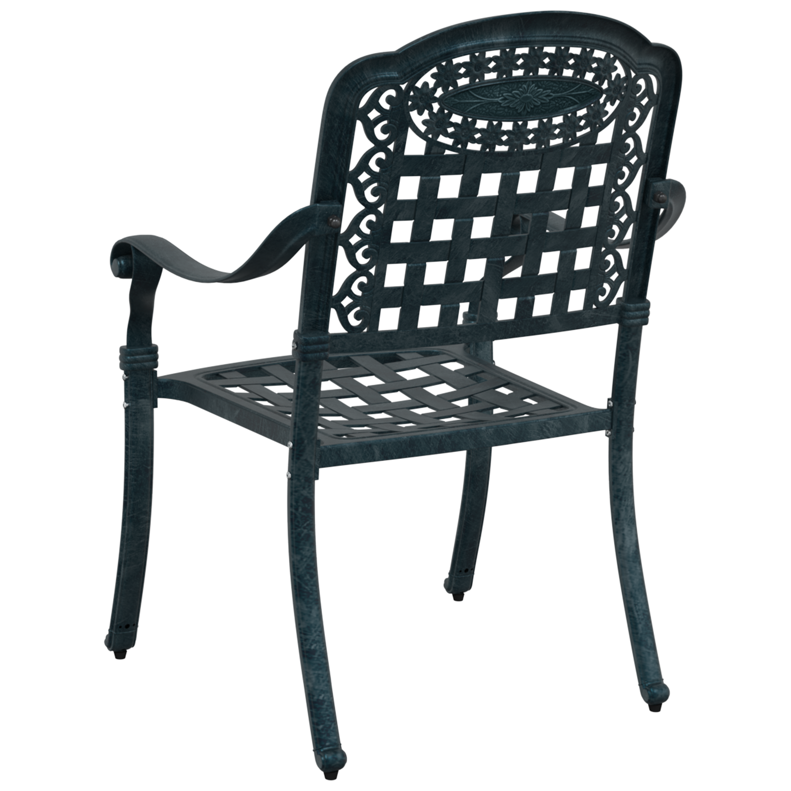Outdoor Dining Chairs Hunter Green Aluminium 55 x 56.5 x 91 cm - Image 6