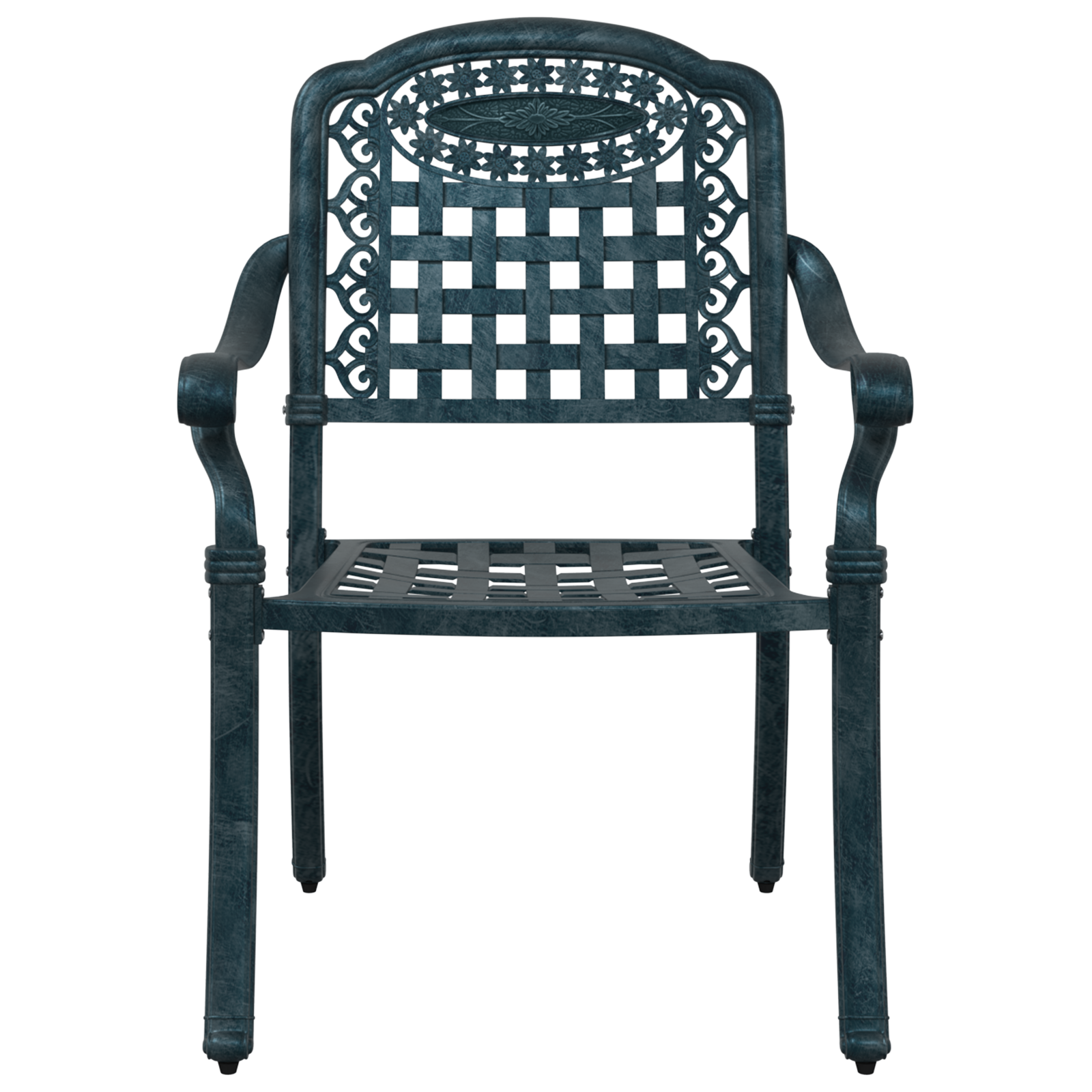 Outdoor Dining Chairs Hunter Green Aluminium 55 x 56.5 x 91 cm - Image 4