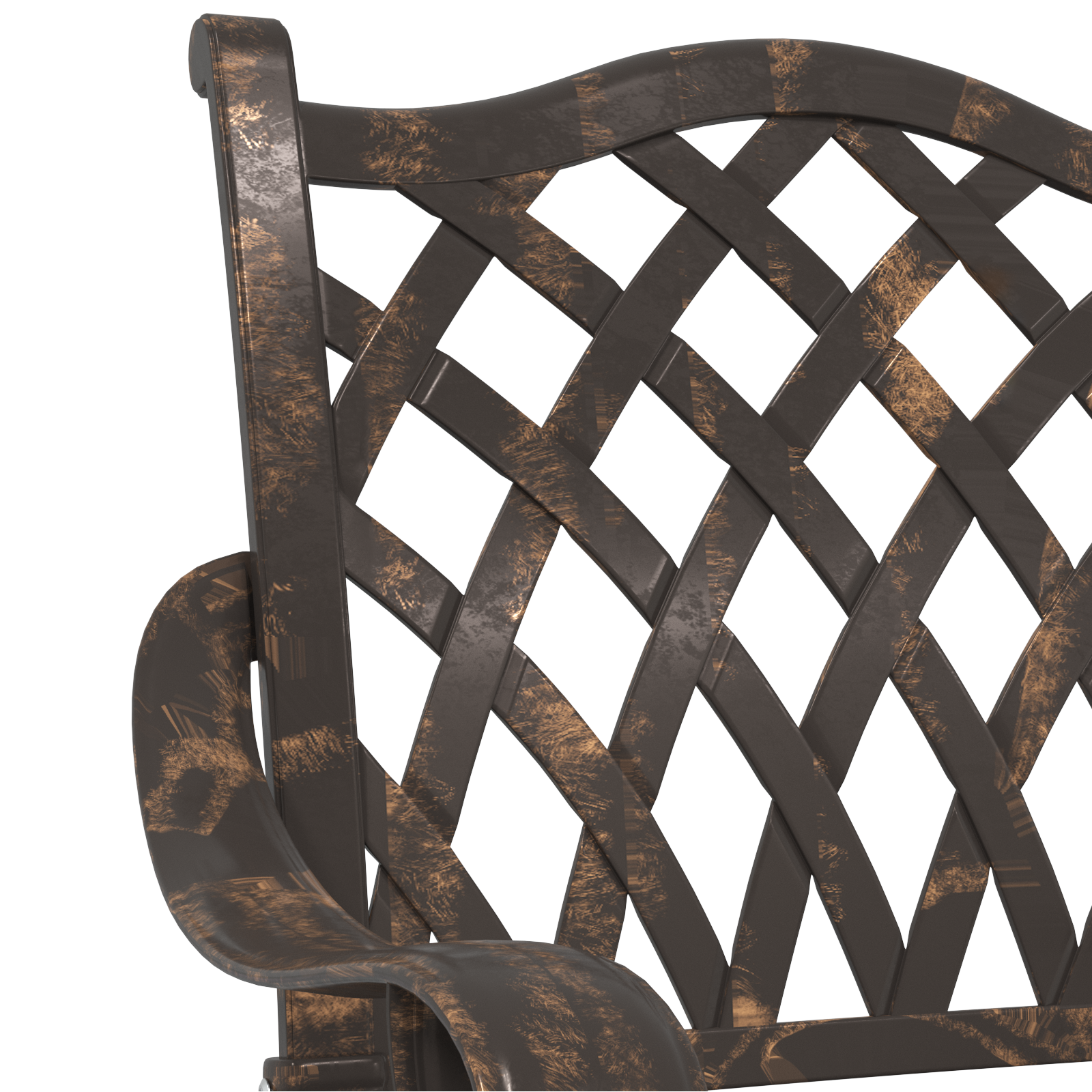 Garden Chairs 2 pcs Bronze Cast Aluminium - Image 7