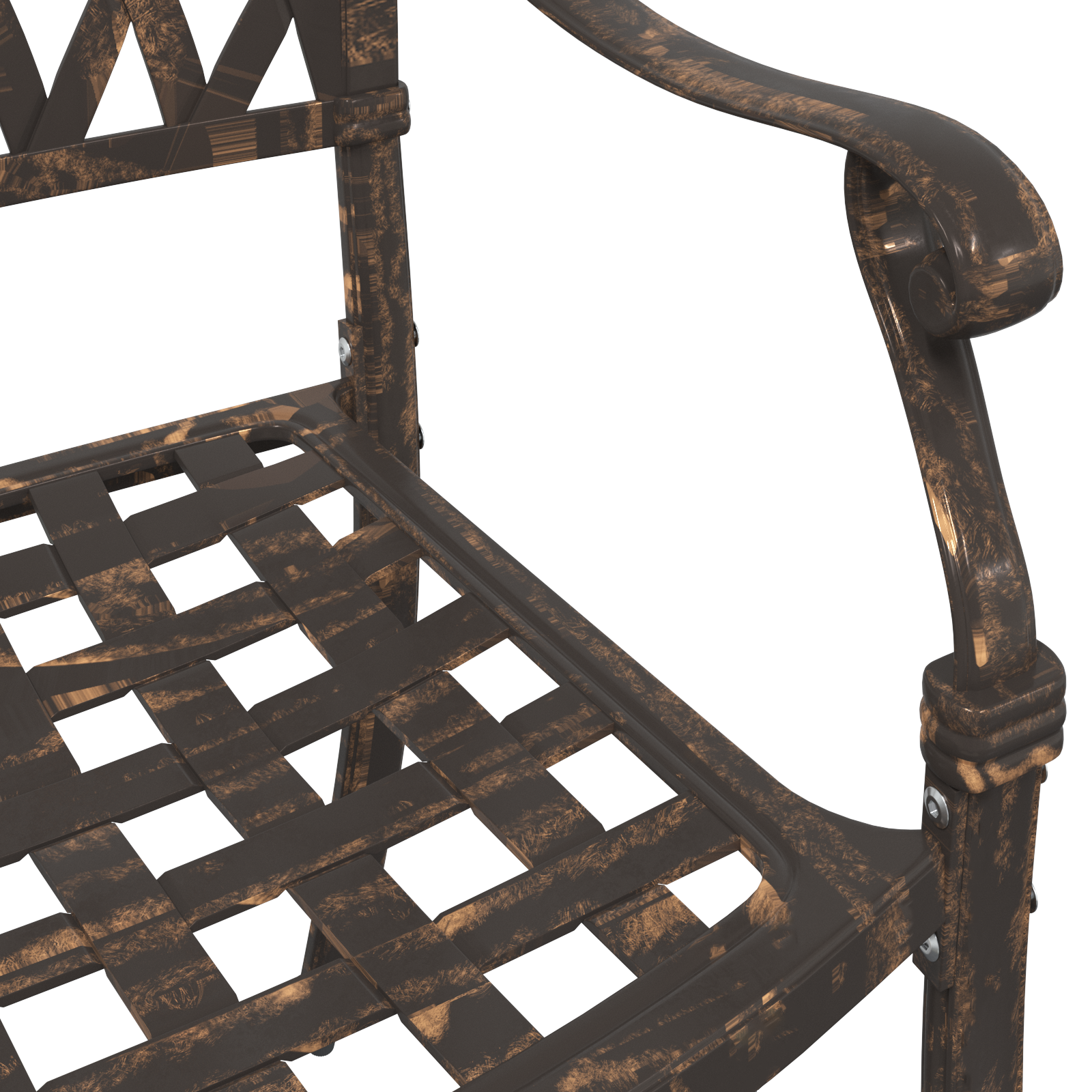 Garden Chairs 2 pcs Bronze Cast Aluminium - Image 8