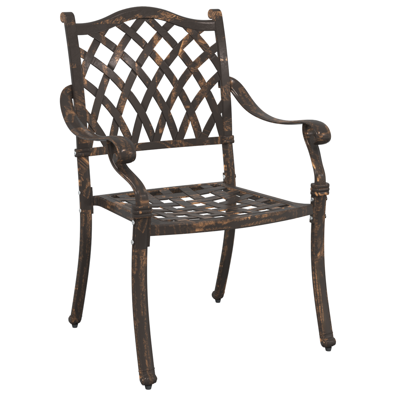 Garden Chairs 2 pcs Bronze Cast Aluminium - Image 3
