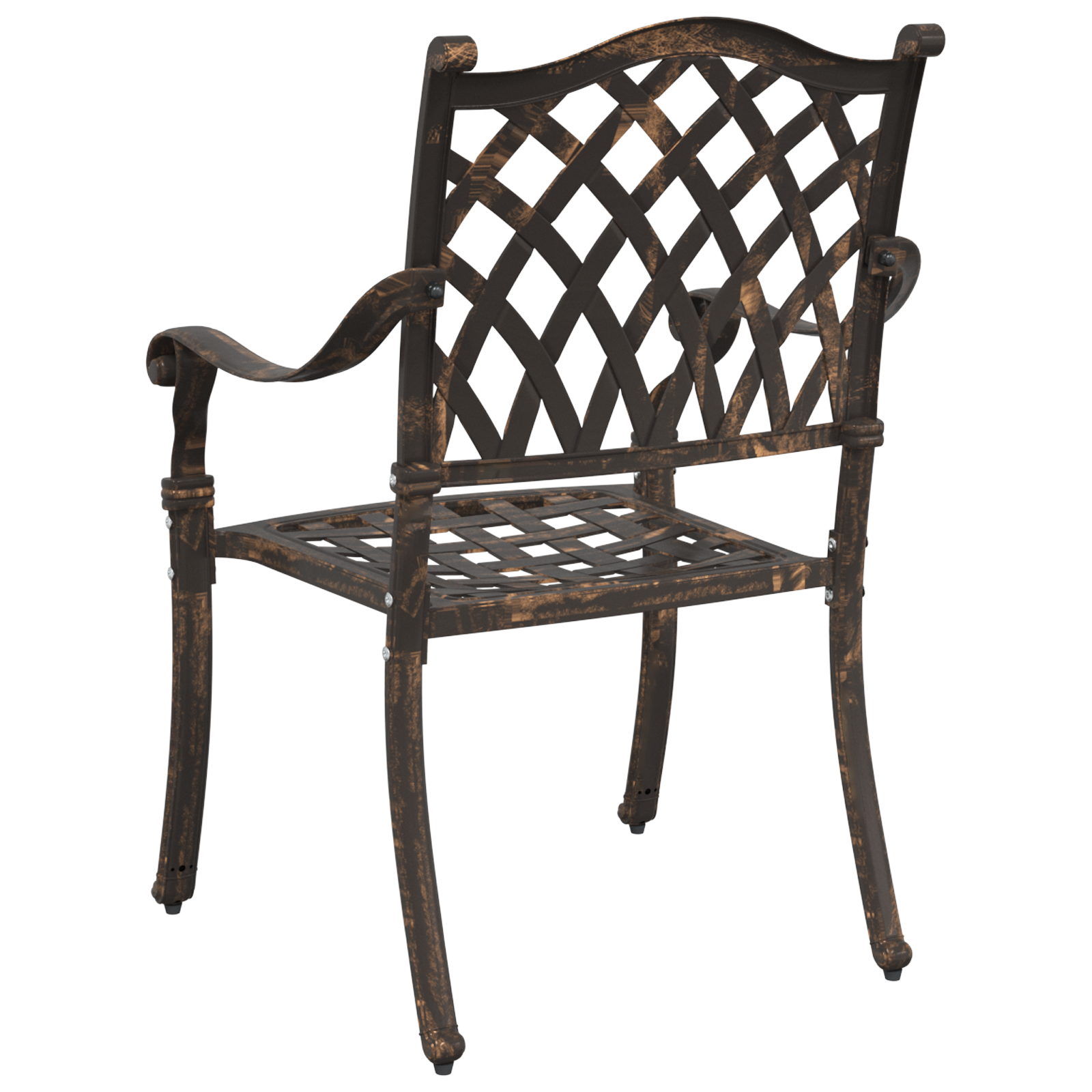 Garden Chairs 2 pcs Bronze Cast Aluminium - Image 6