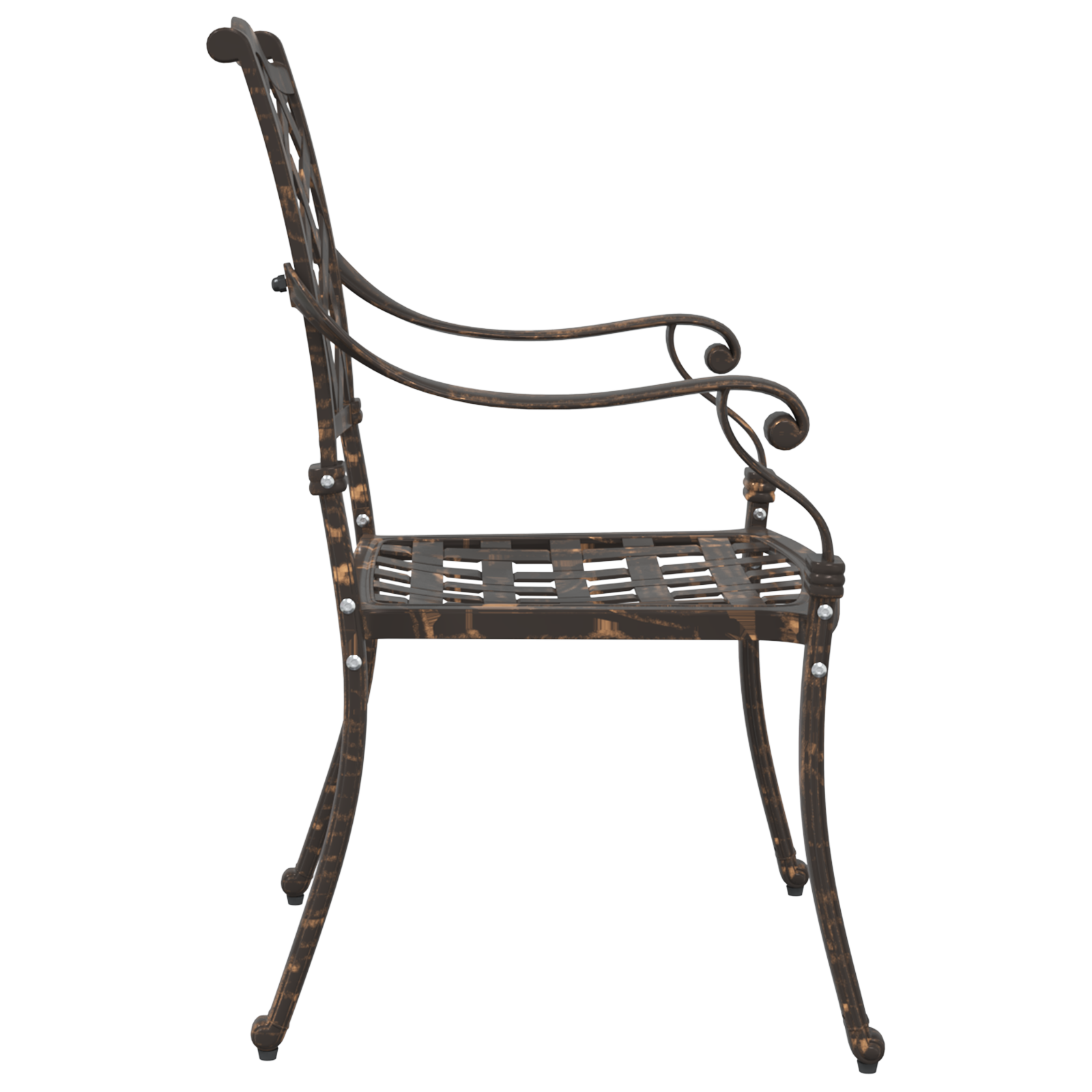 Garden Chairs 2 pcs Bronze Cast Aluminium - Image 5