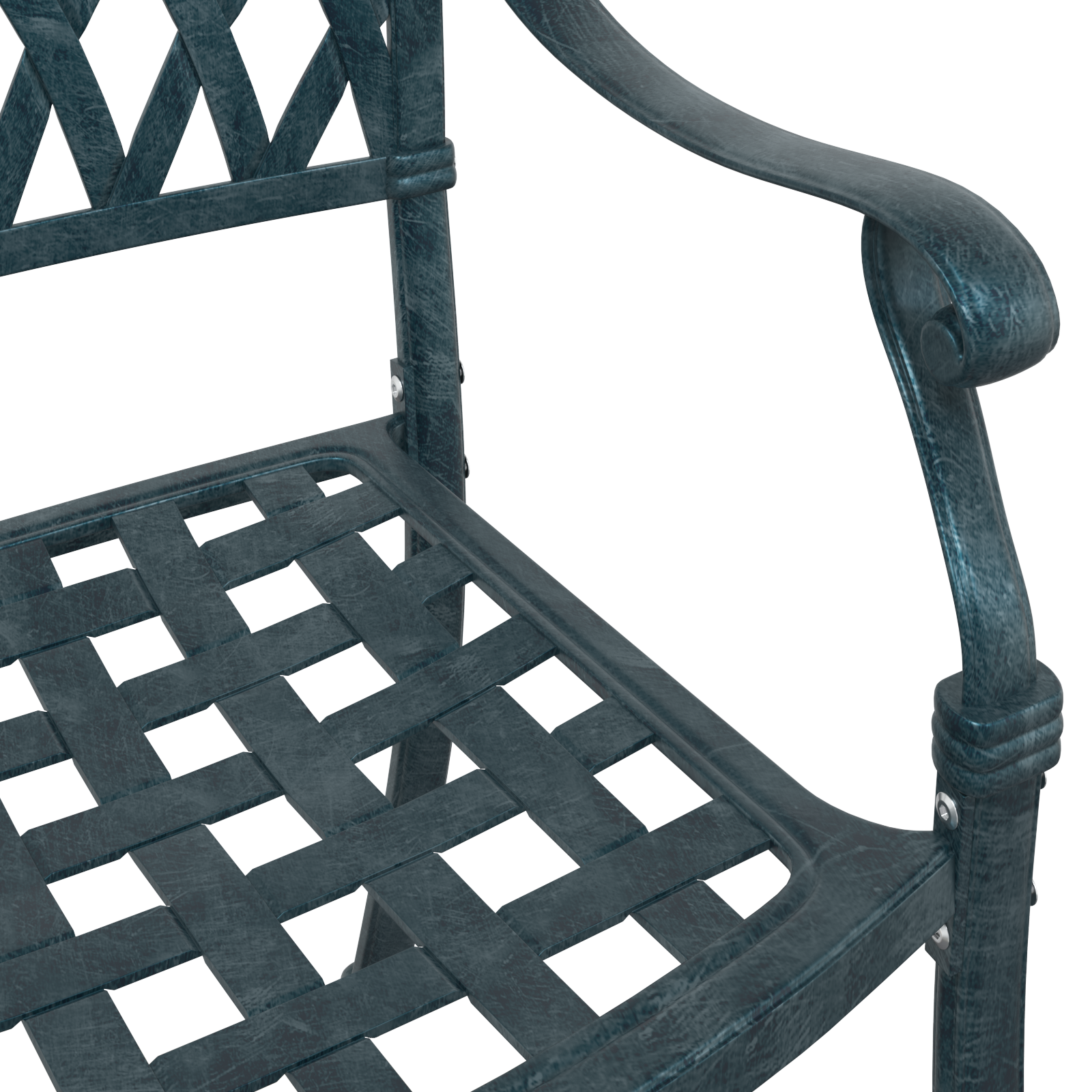Garden Chairs 2 pcs Green Cast Aluminium - Image 8