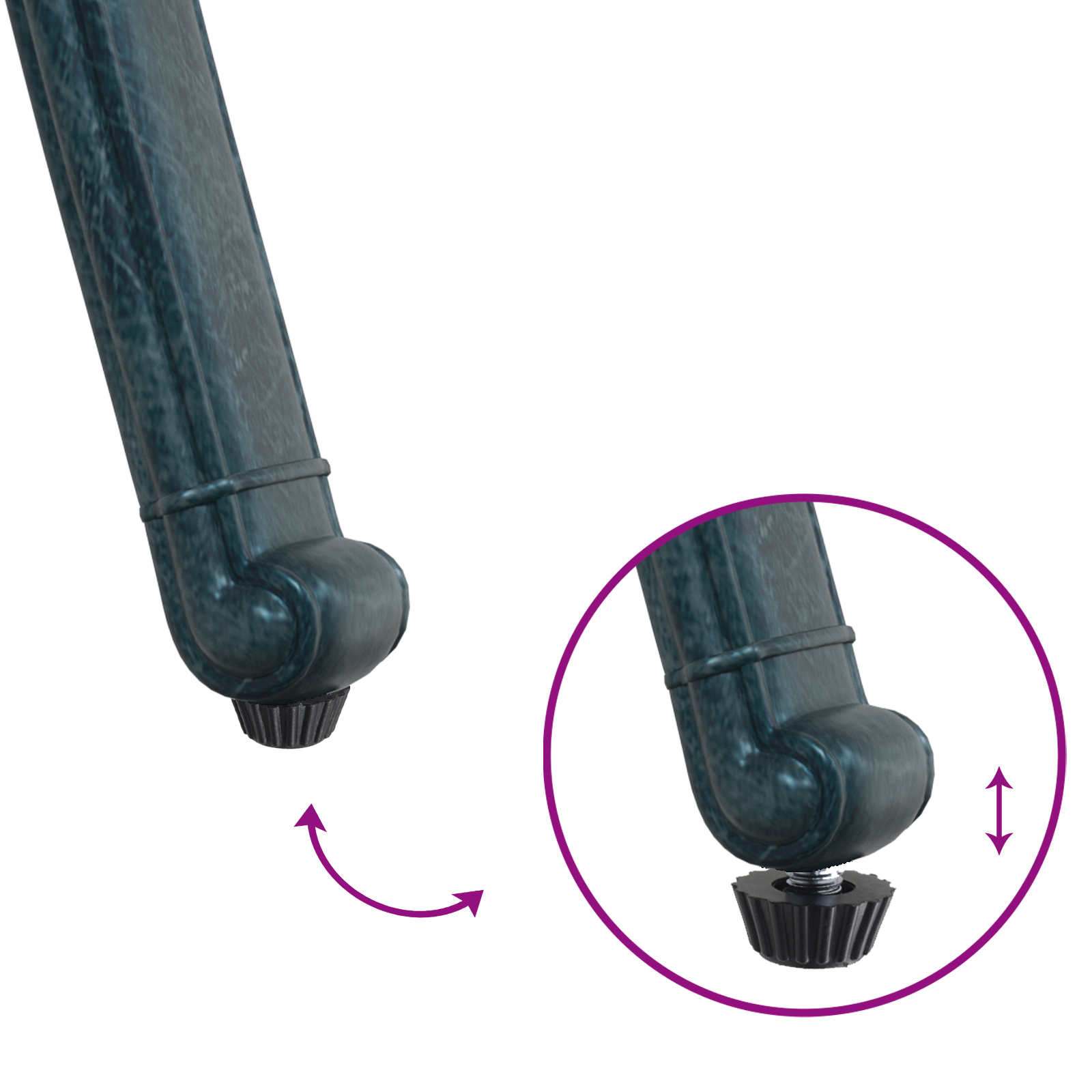 Garden Chairs 2 pcs Green Cast Aluminium - Image 9