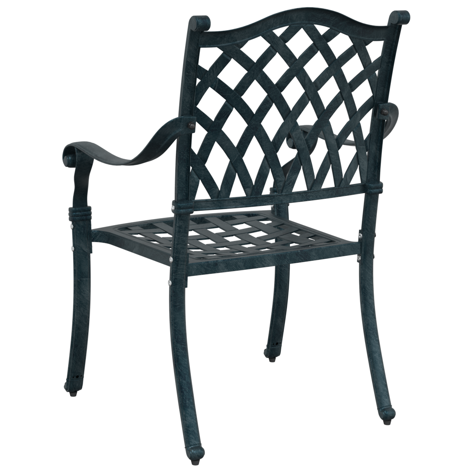 Garden Chairs 2 pcs Green Cast Aluminium - Image 6