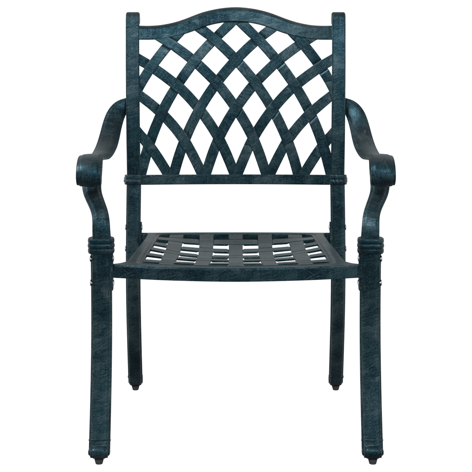 Garden Chairs 2 pcs Green Cast Aluminium - Image 4