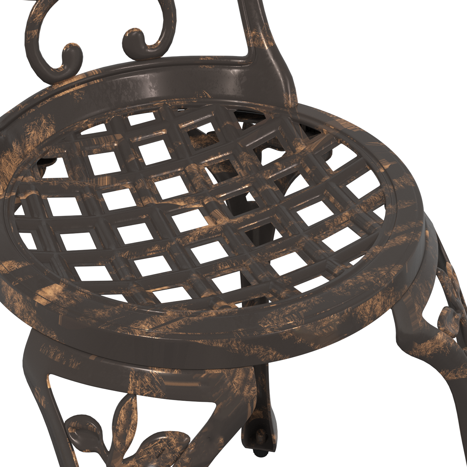 3-Piece Garden Bistro Set - Bronze Cast Aluminum - Image 11