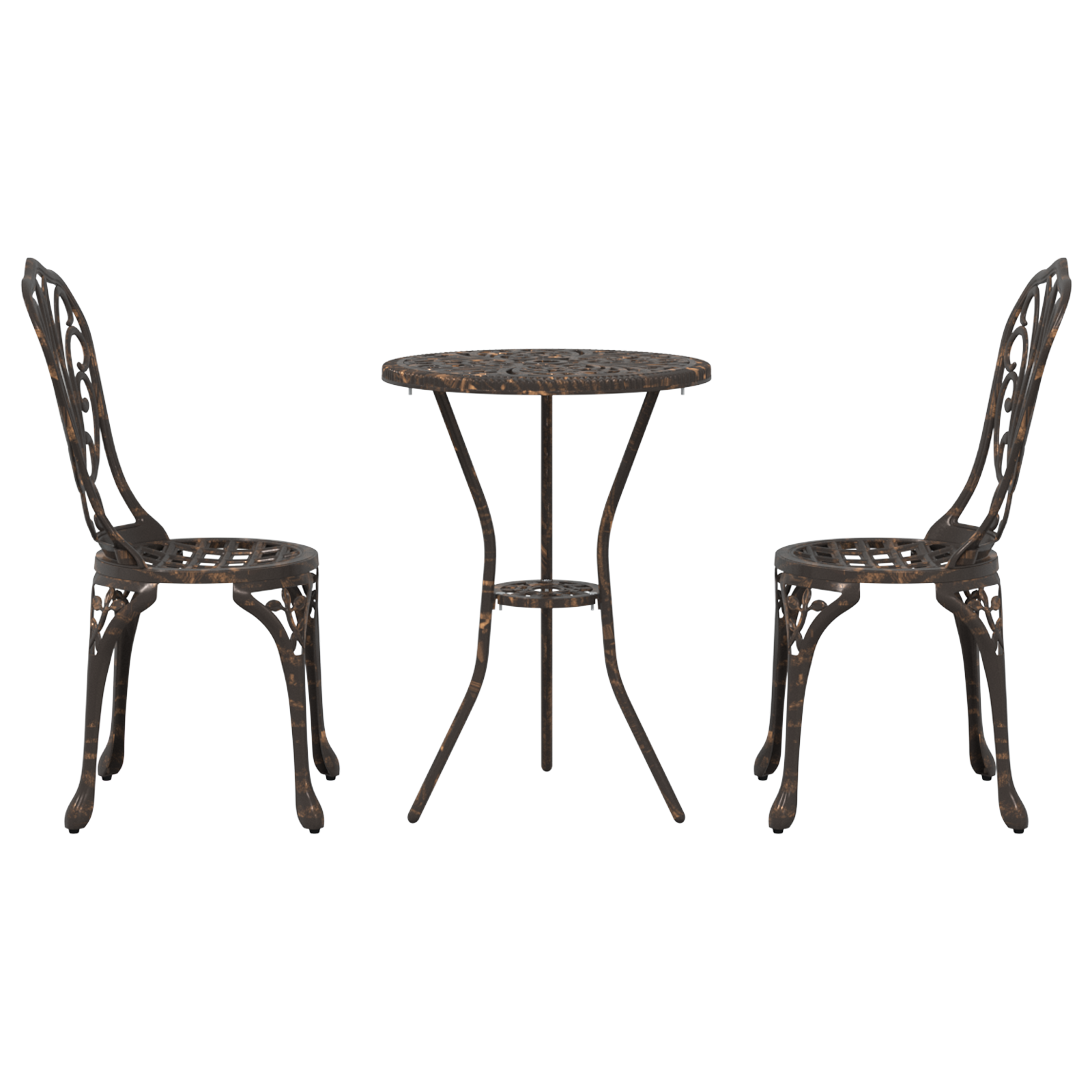 3-Piece Garden Bistro Set - Bronze Cast Aluminum - Image 6
