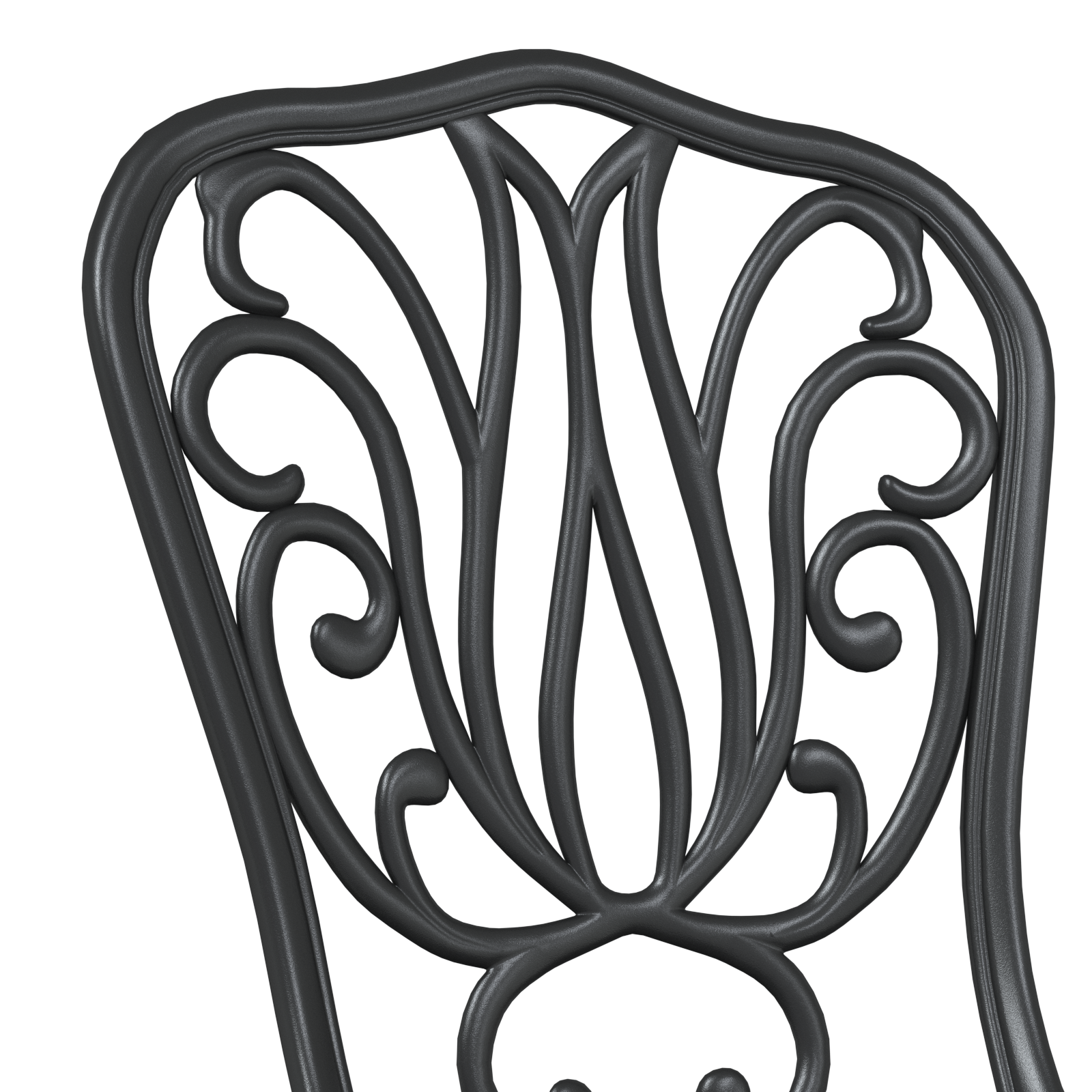 3-Piece Garden Bistro Set in Black Cast Aluminum - Image 9