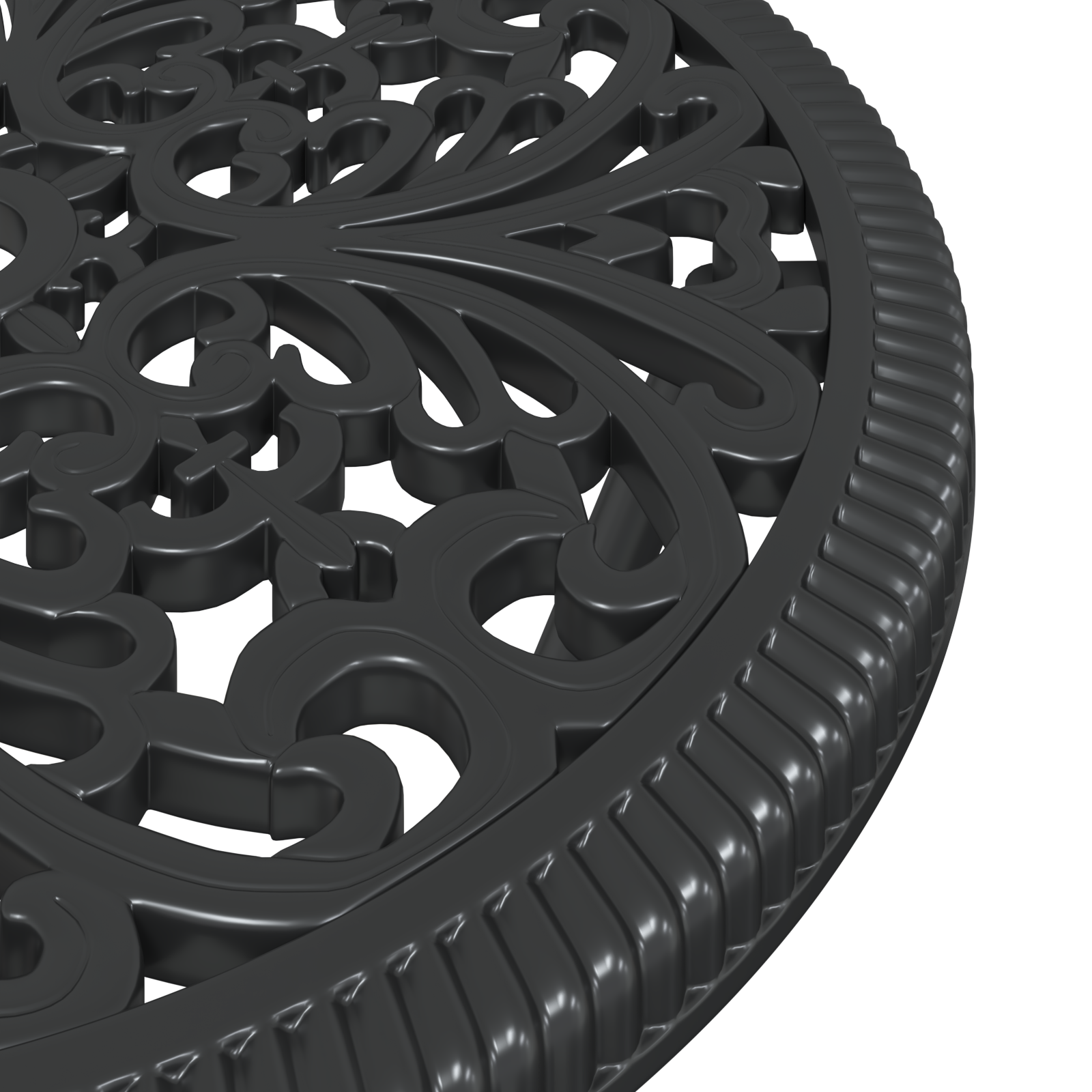 3-Piece Garden Bistro Set in Black Cast Aluminum - Image 10