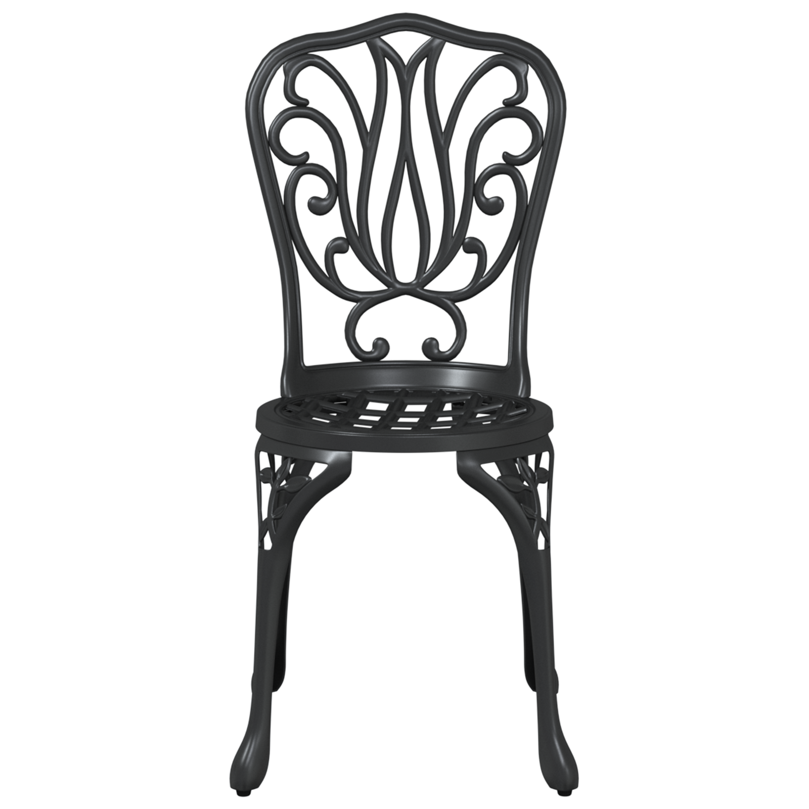 3-Piece Garden Bistro Set in Black Cast Aluminum - Image 7