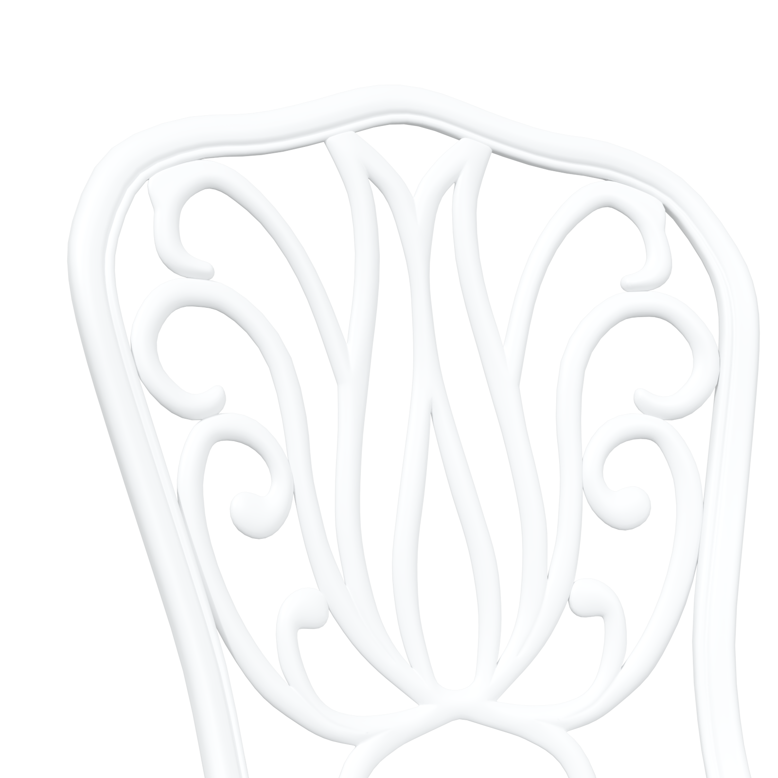 3-Piece Garden Bistro Set - White Cast Aluminum - Image 9