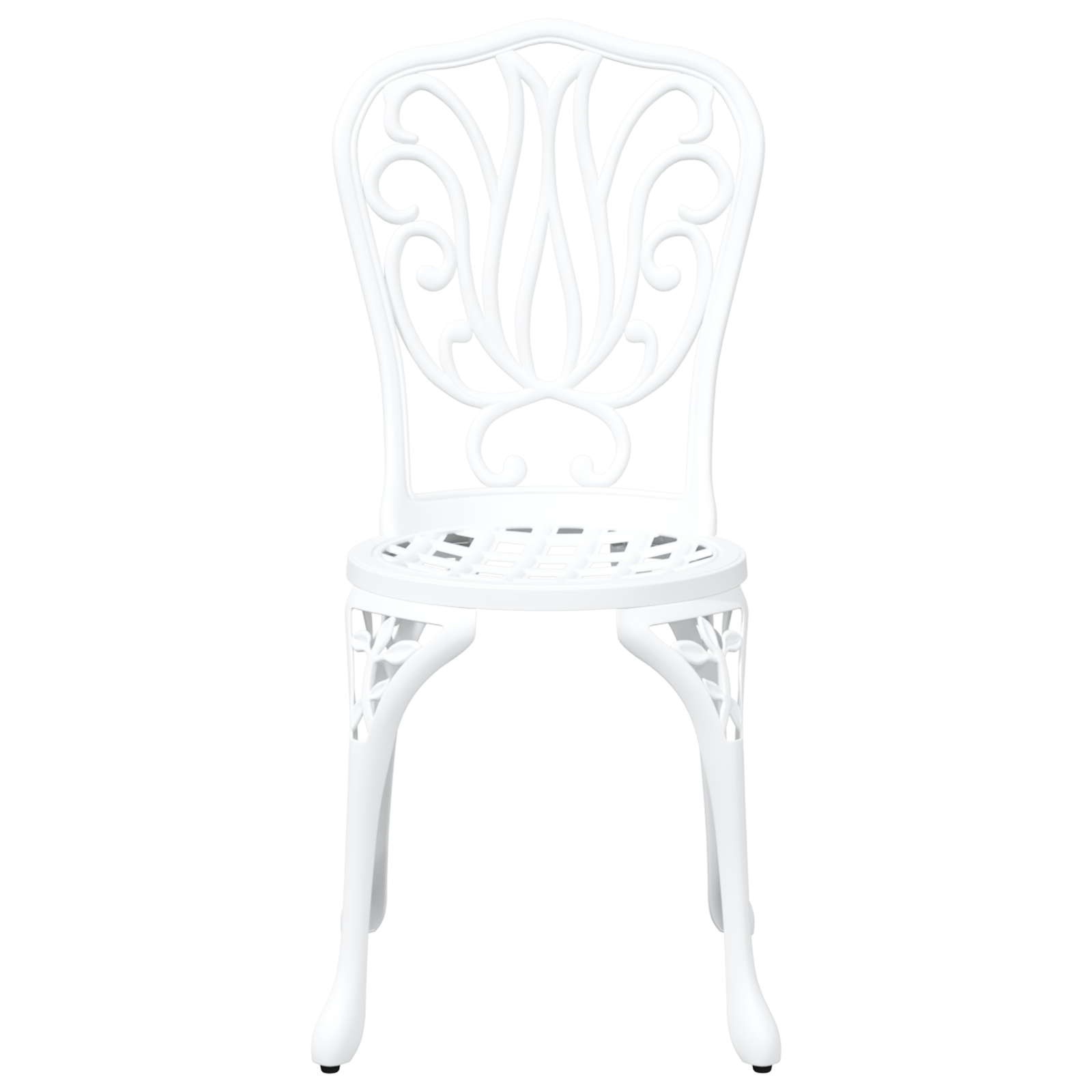 3-Piece Garden Bistro Set - White Cast Aluminum - Image 7