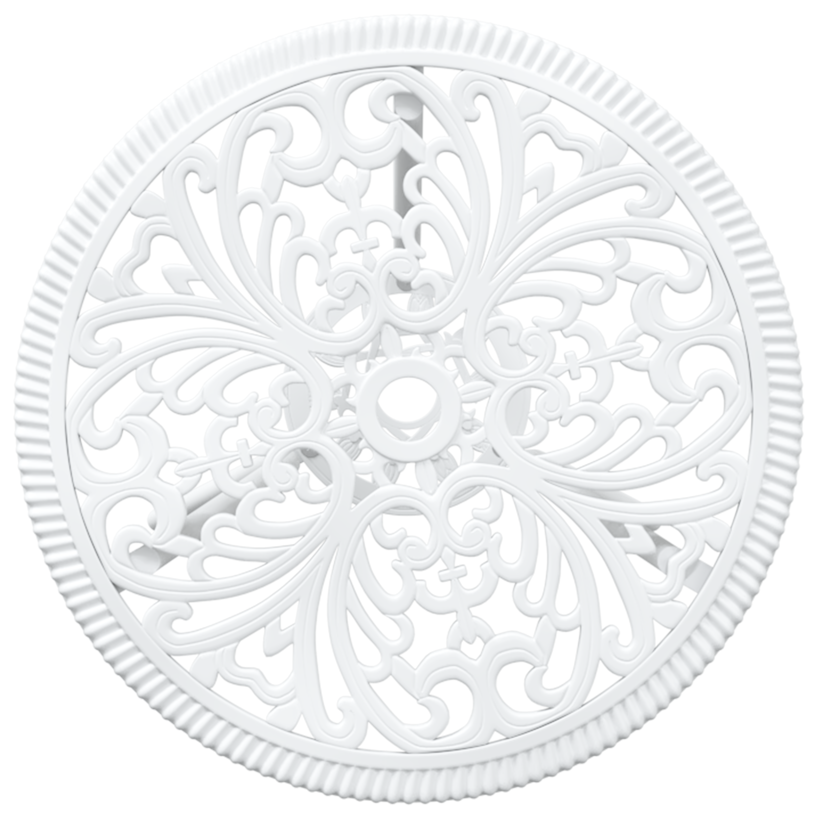 3-Piece Garden Bistro Set - White Cast Aluminum - Image 8