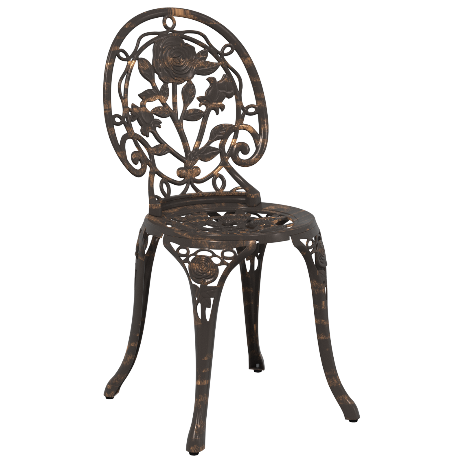 3 Piece Garden Bistro Set Bronze Cast Aluminium - Image 4