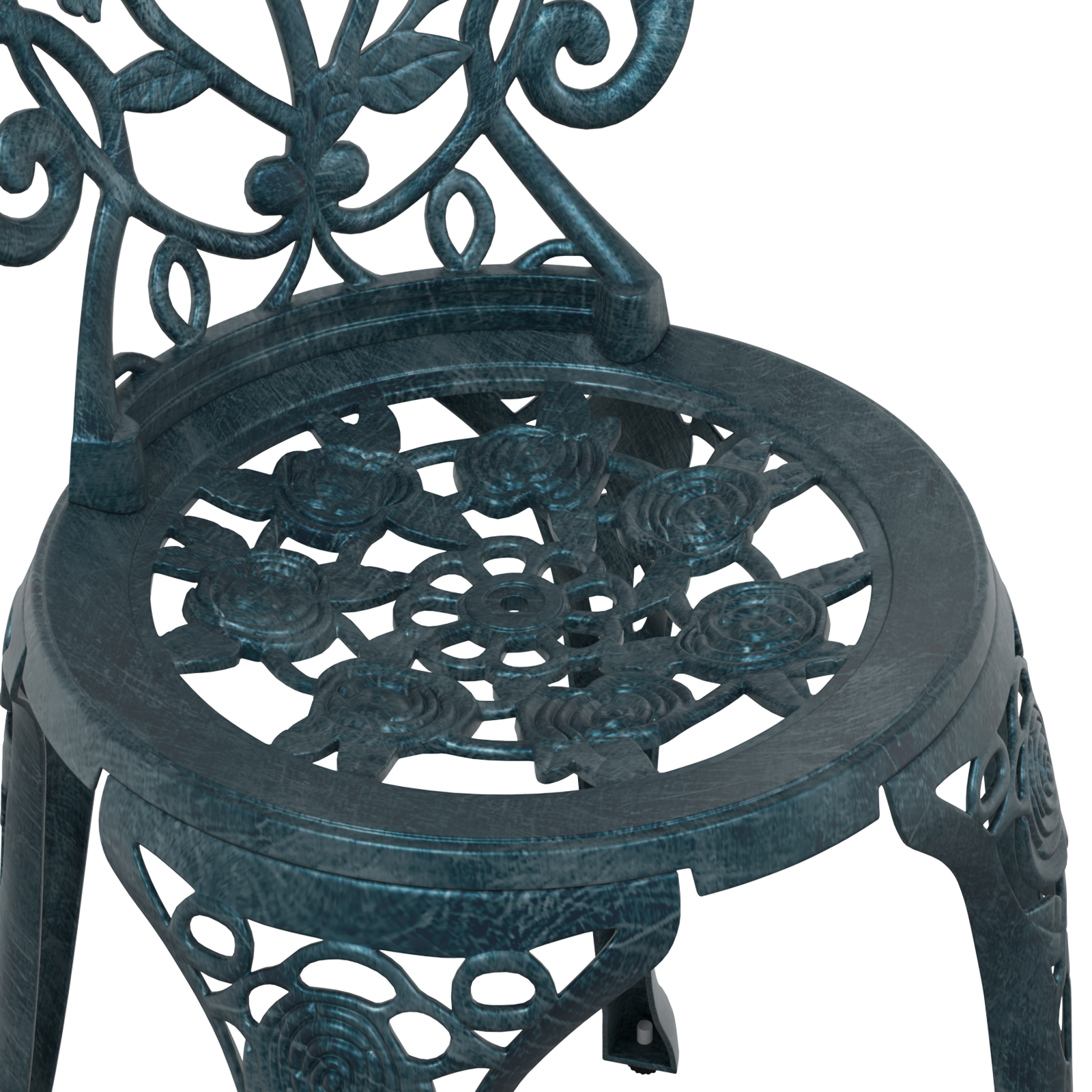 3-Piece Garden Bistro Set - Green Cast Aluminum - Image 11