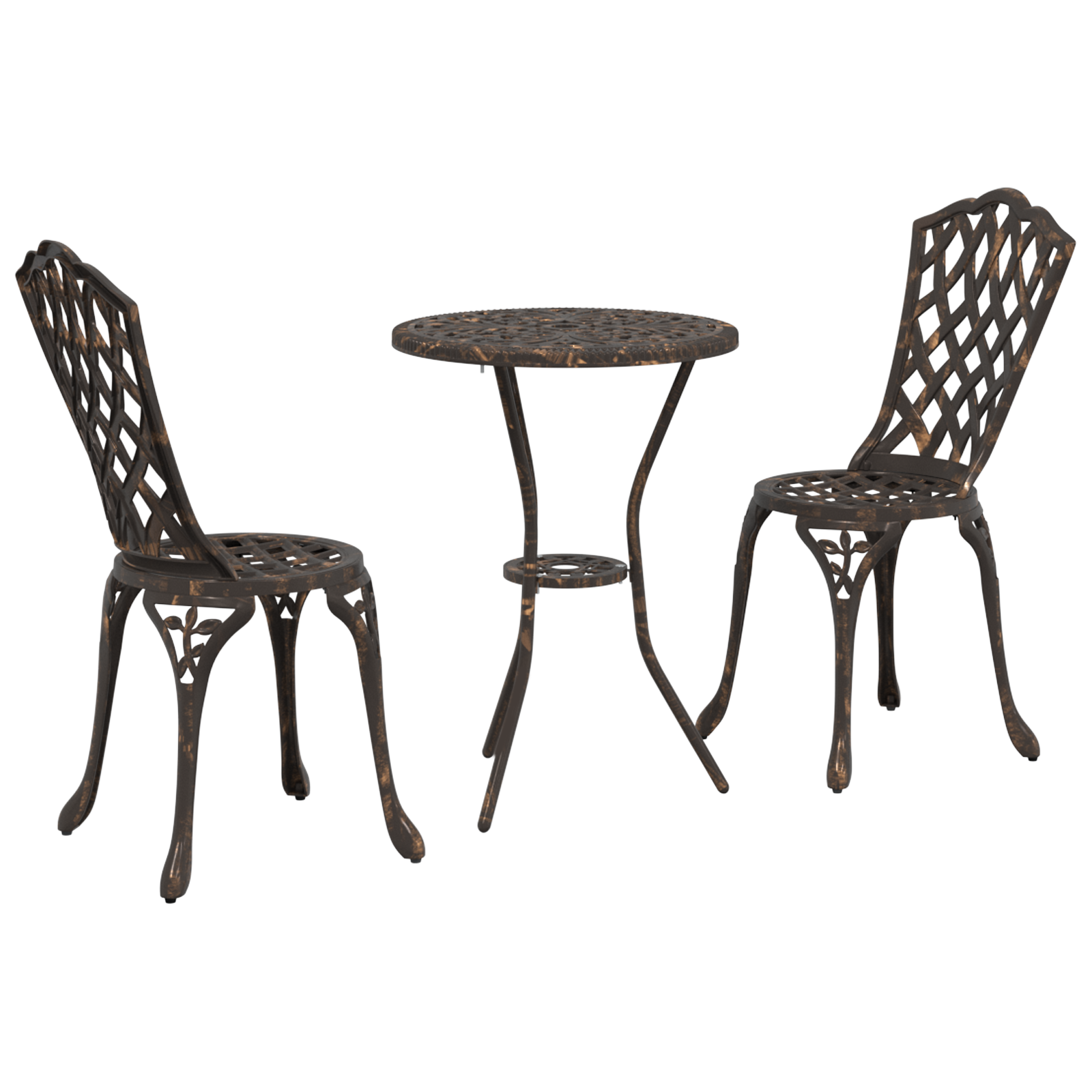 Bronze Cast Aluminium Small Durable Outdoor Dining Set - Image 2