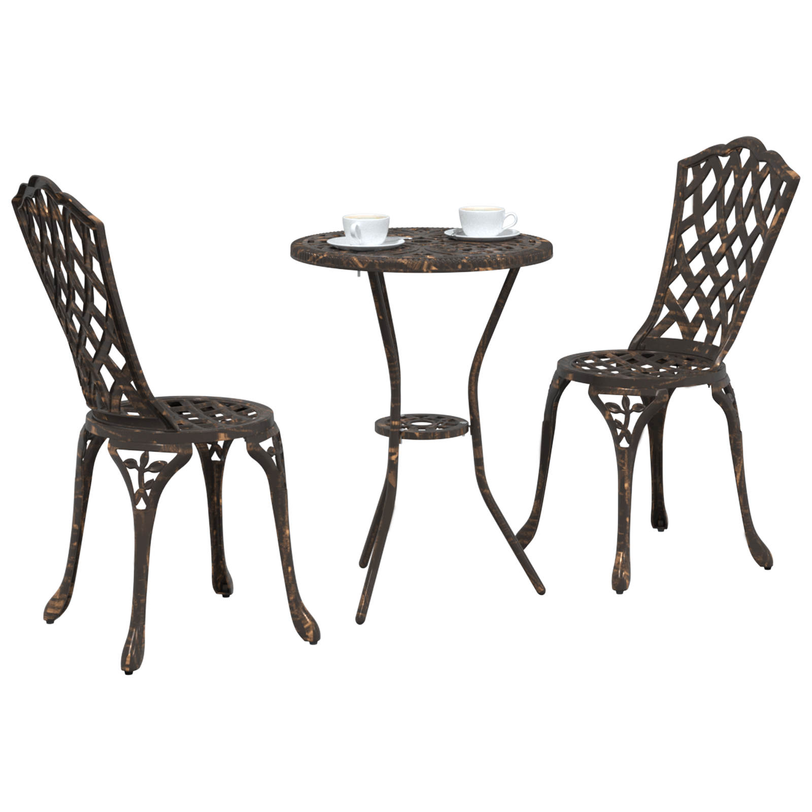 Bronze Cast Aluminium Small Durable Outdoor Dining Set - Image 3