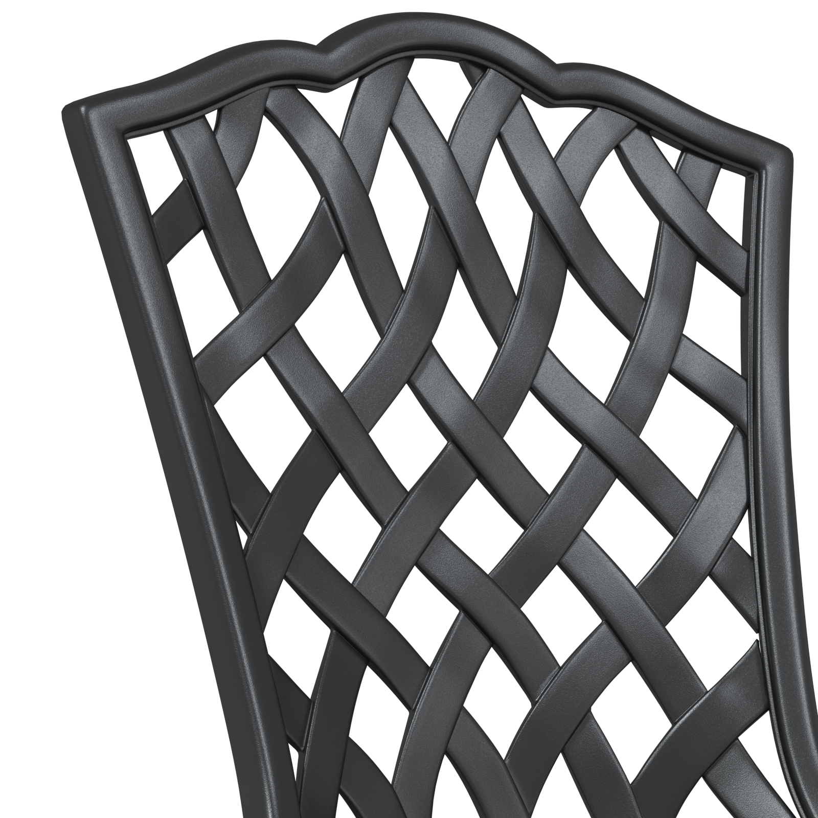 3 Piece Garden Bistro Set - Black Cast Aluminum - Image 9