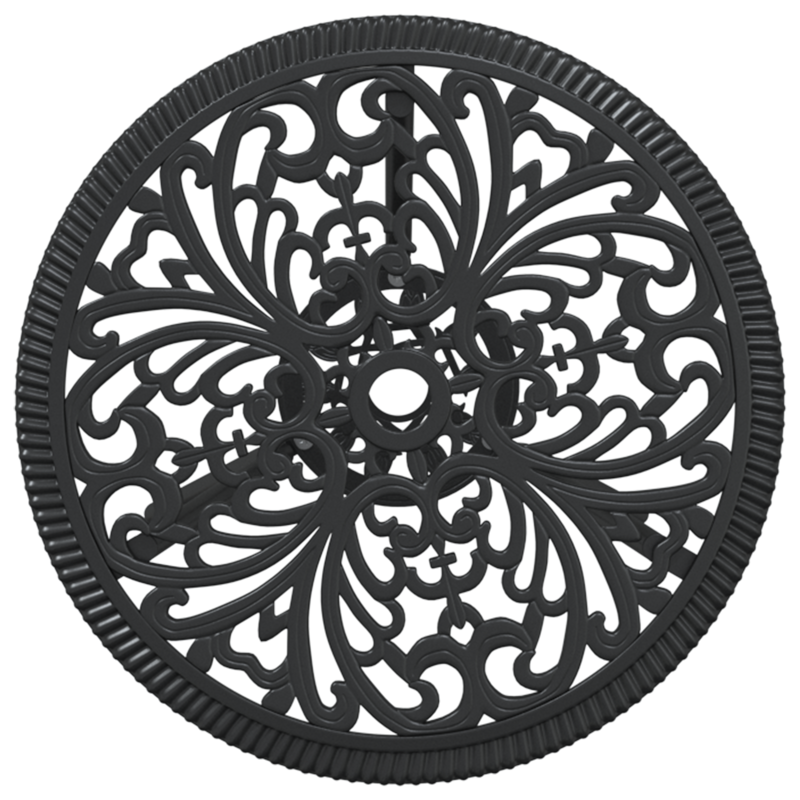 3 Piece Garden Bistro Set - Black Cast Aluminum - Image 8