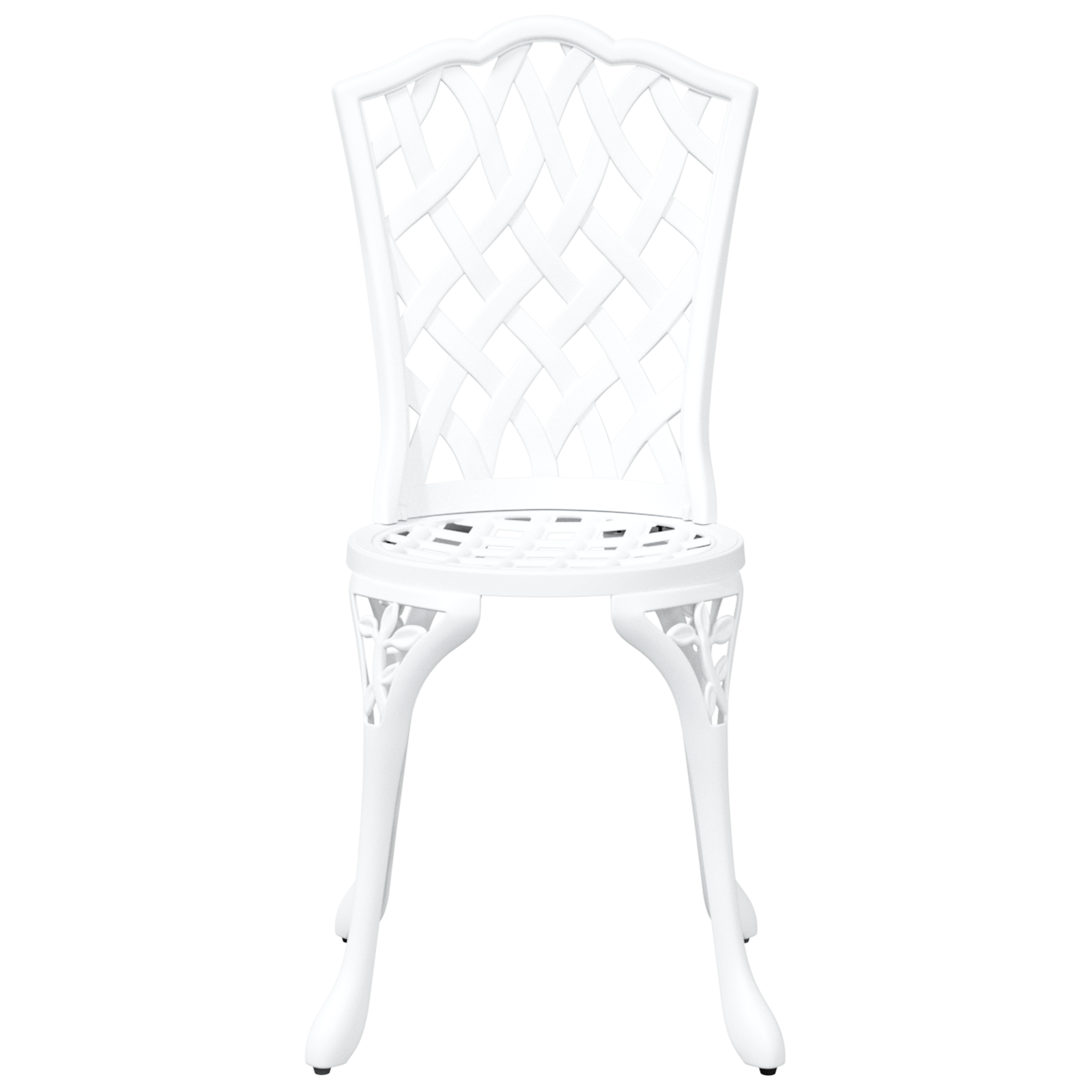 3-Piece White Cast Aluminum Garden Bistro Set - Image 7