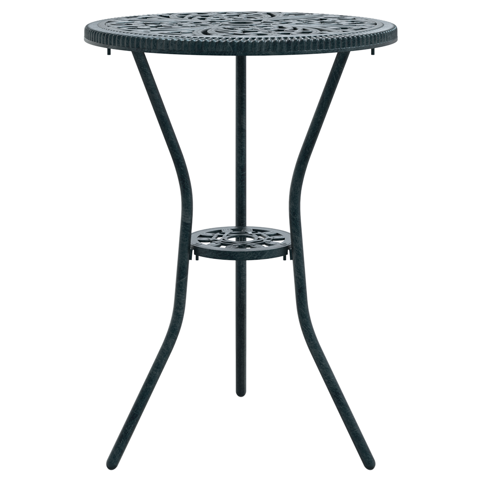 3 Piece Garden Bistro Set Green Cast Aluminium - Image 5