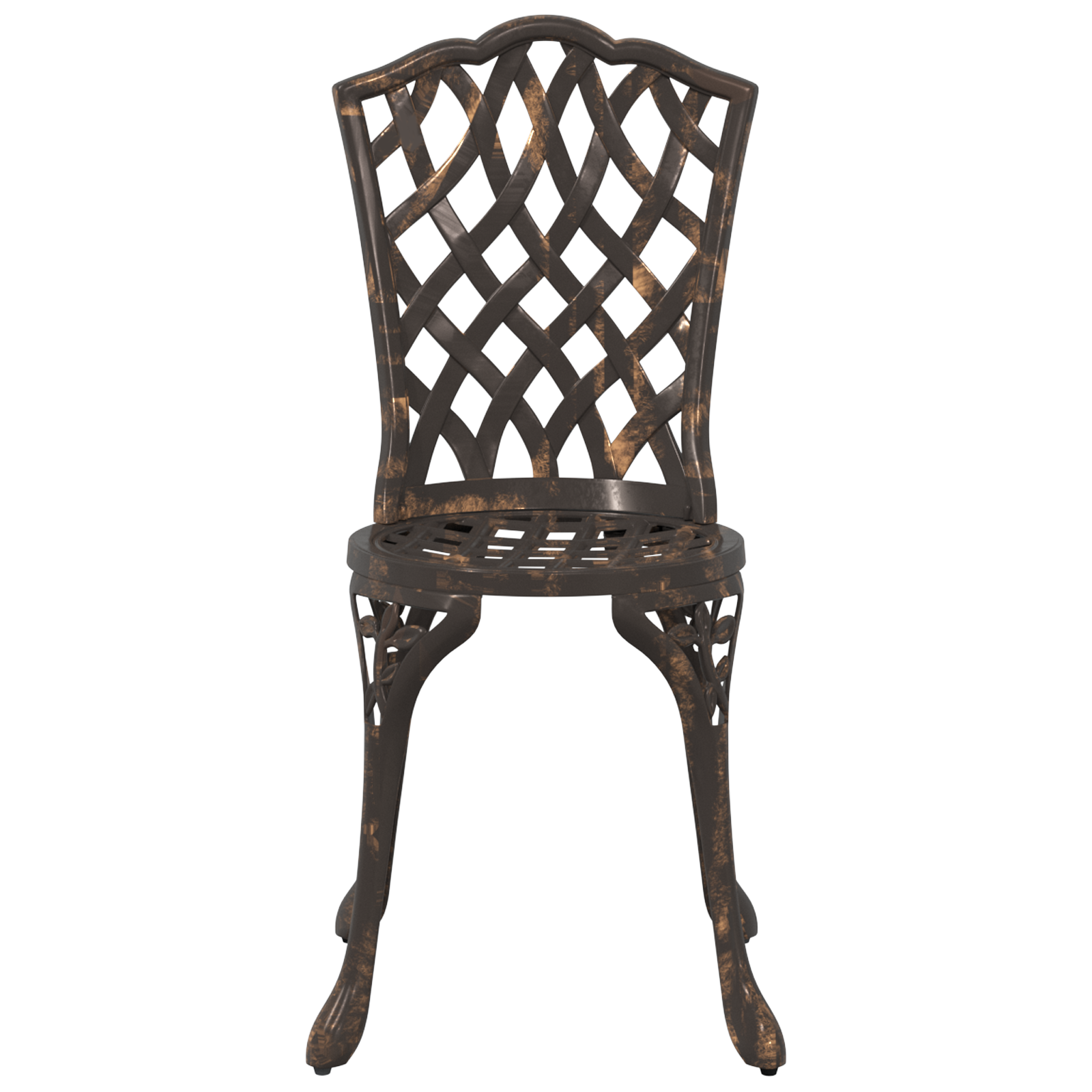 Garden Chairs 2 pcs Bronze Cast Aluminum - Image 4
