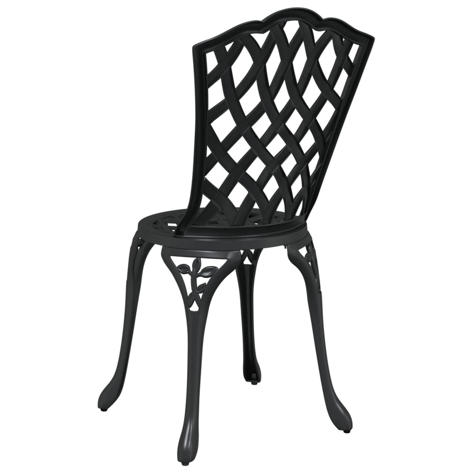 Garden Chairs 2 pcs Black Cast Aluminum - Image 6