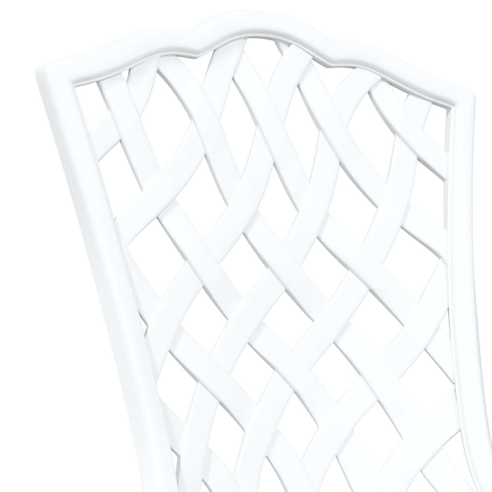 Garden Chairs 2 pcs White Cast Aluminium - Image 7