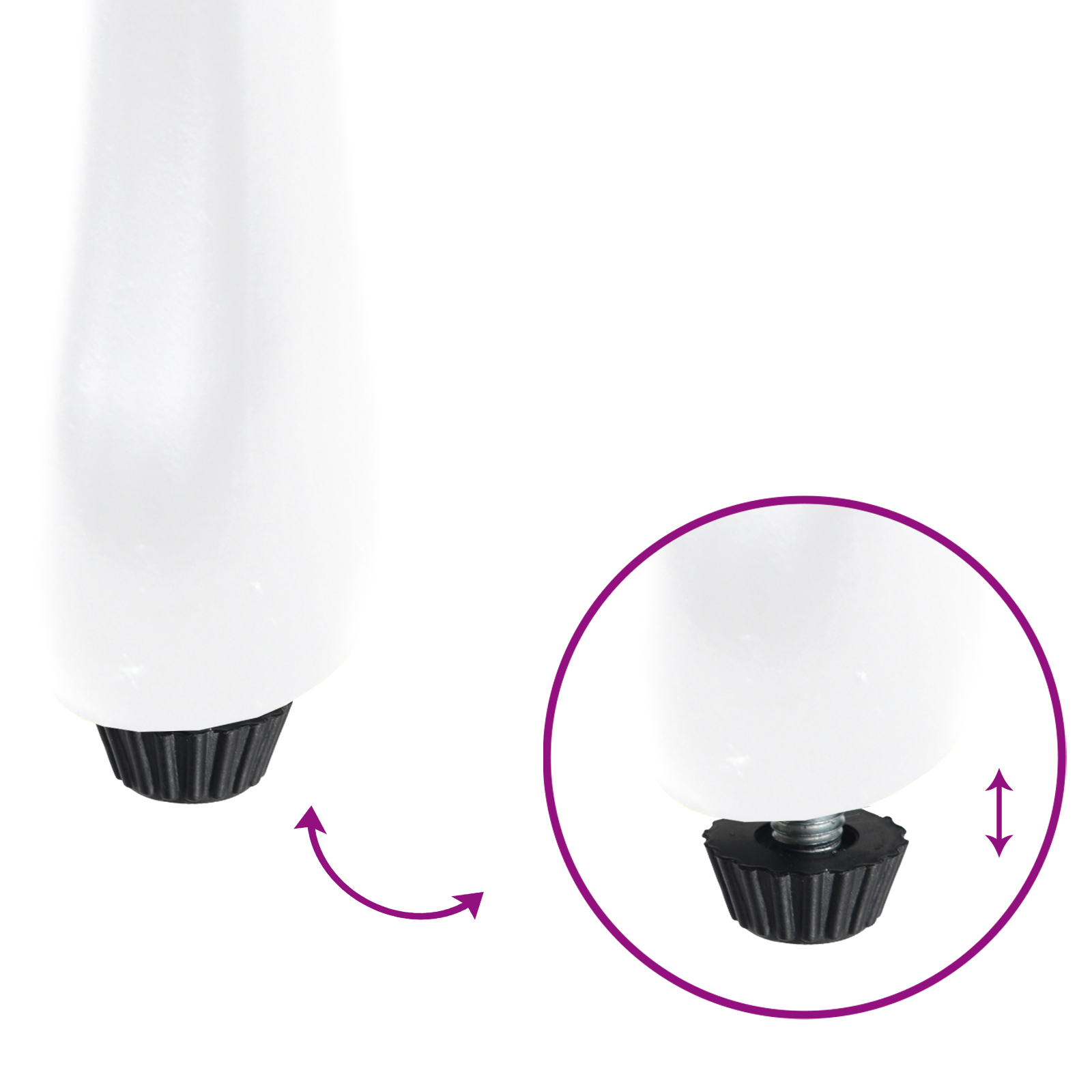 Garden Chairs 2 pcs White Cast Aluminium - Image 9