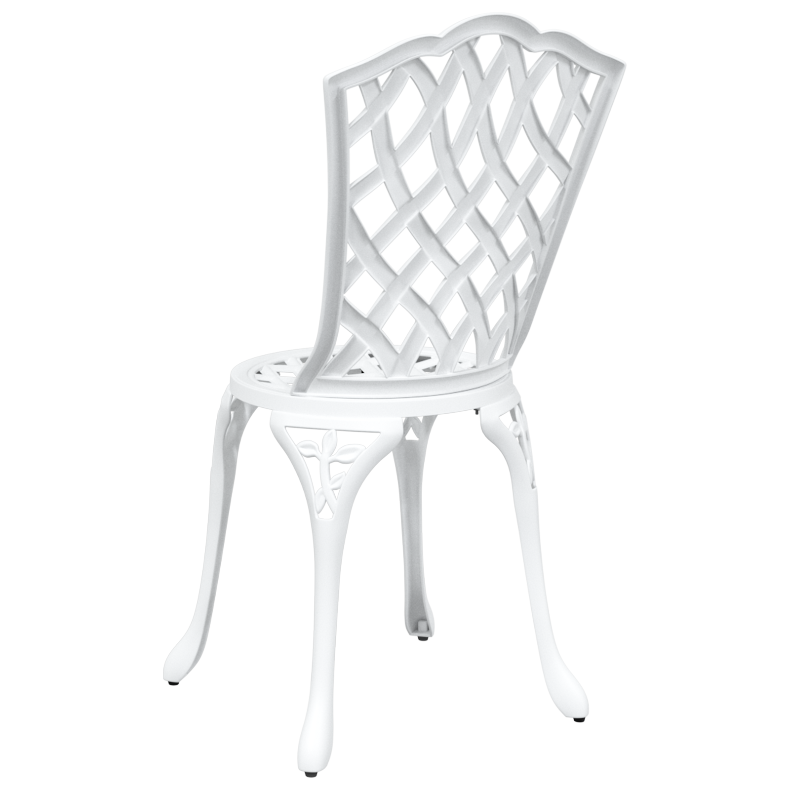 Garden Chairs 2 pcs White Cast Aluminium - Image 6
