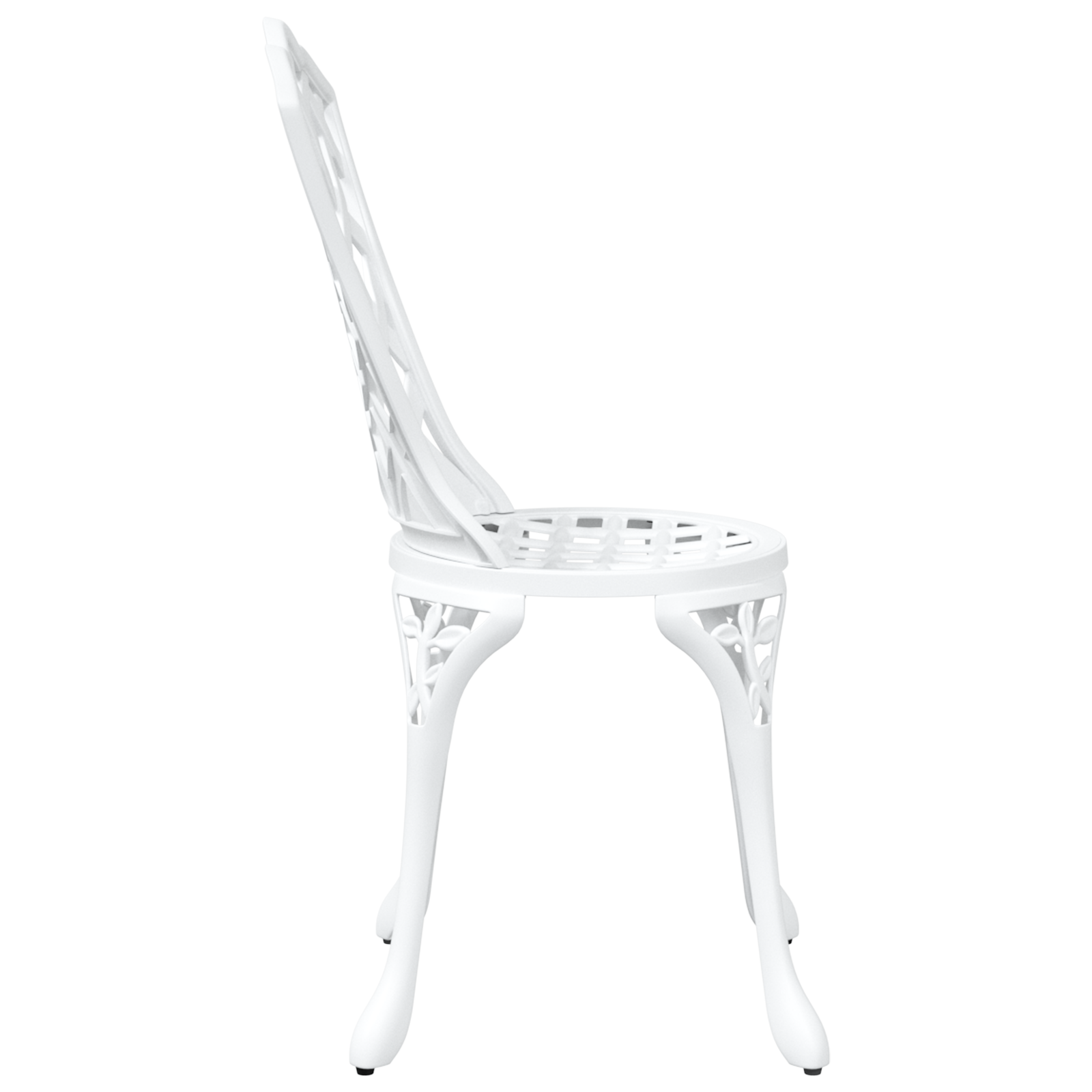 Garden Chairs 2 pcs White Cast Aluminium - Image 5