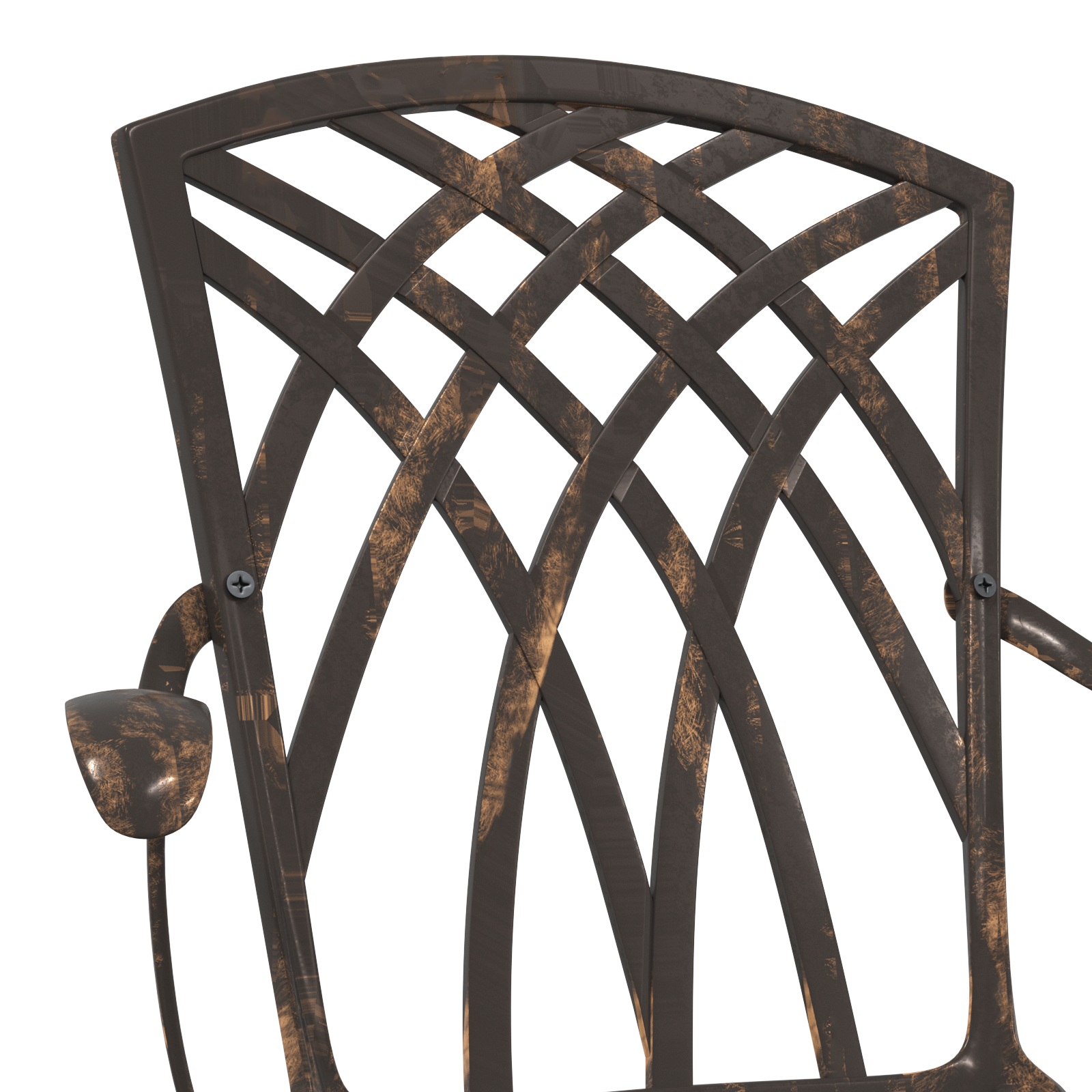 Garden Chairs Set of 2 - Bronze Cast Aluminum - Image 7