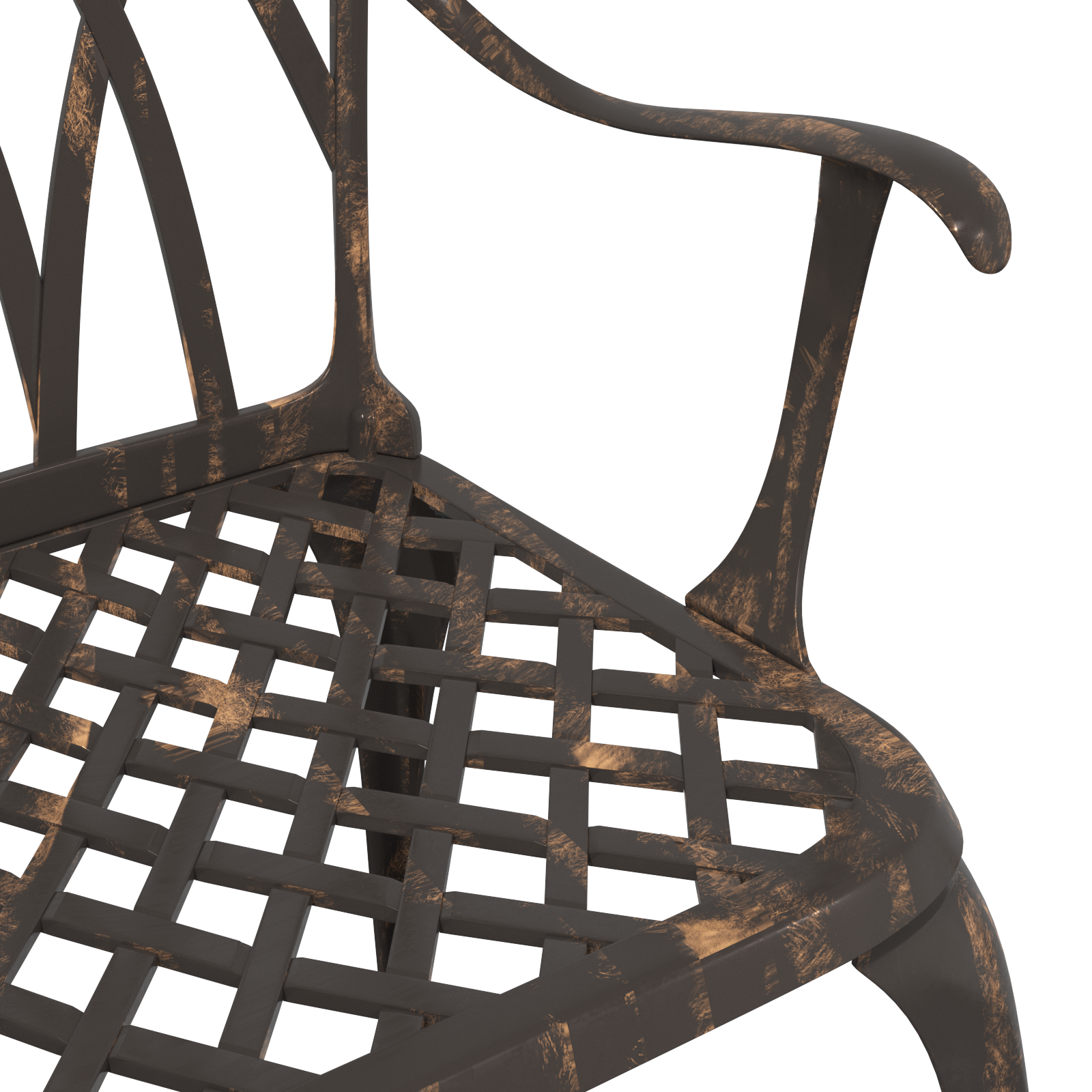 Garden Chairs Set of 2 - Bronze Cast Aluminum - Image 8
