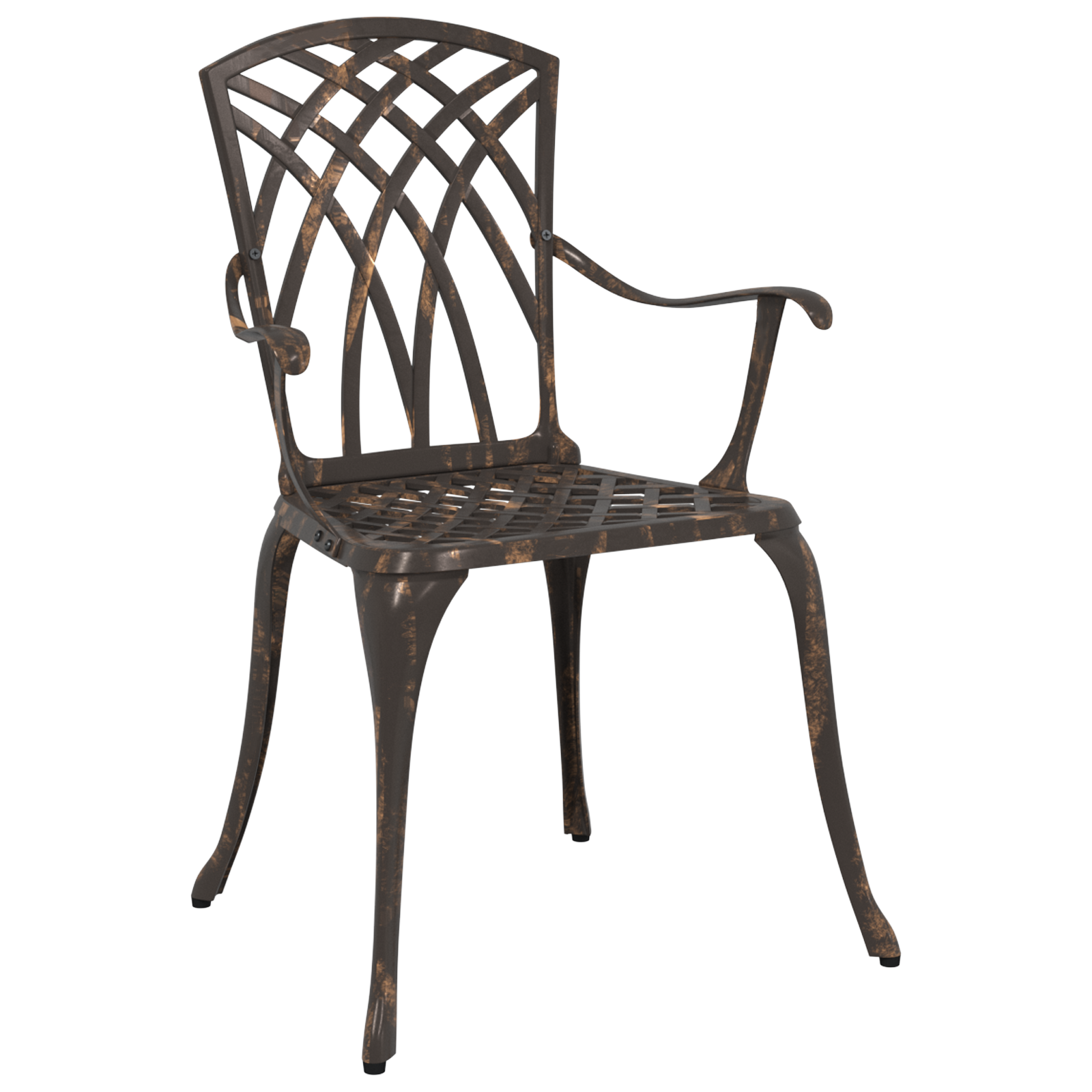Garden Chairs Set of 2 - Bronze Cast Aluminum - Image 3