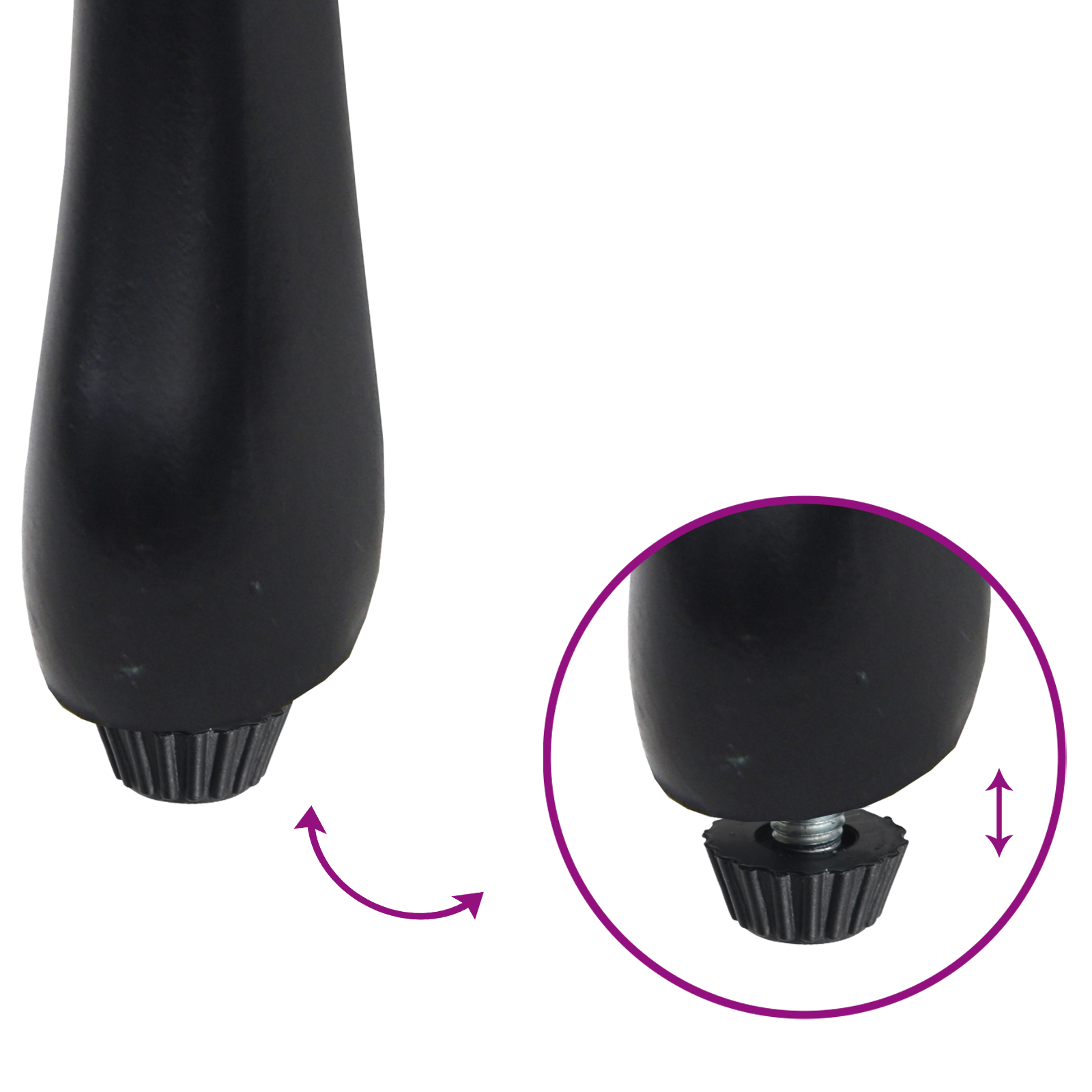 Garden Chairs 2 pcs Black Cast Aluminium - Image 9