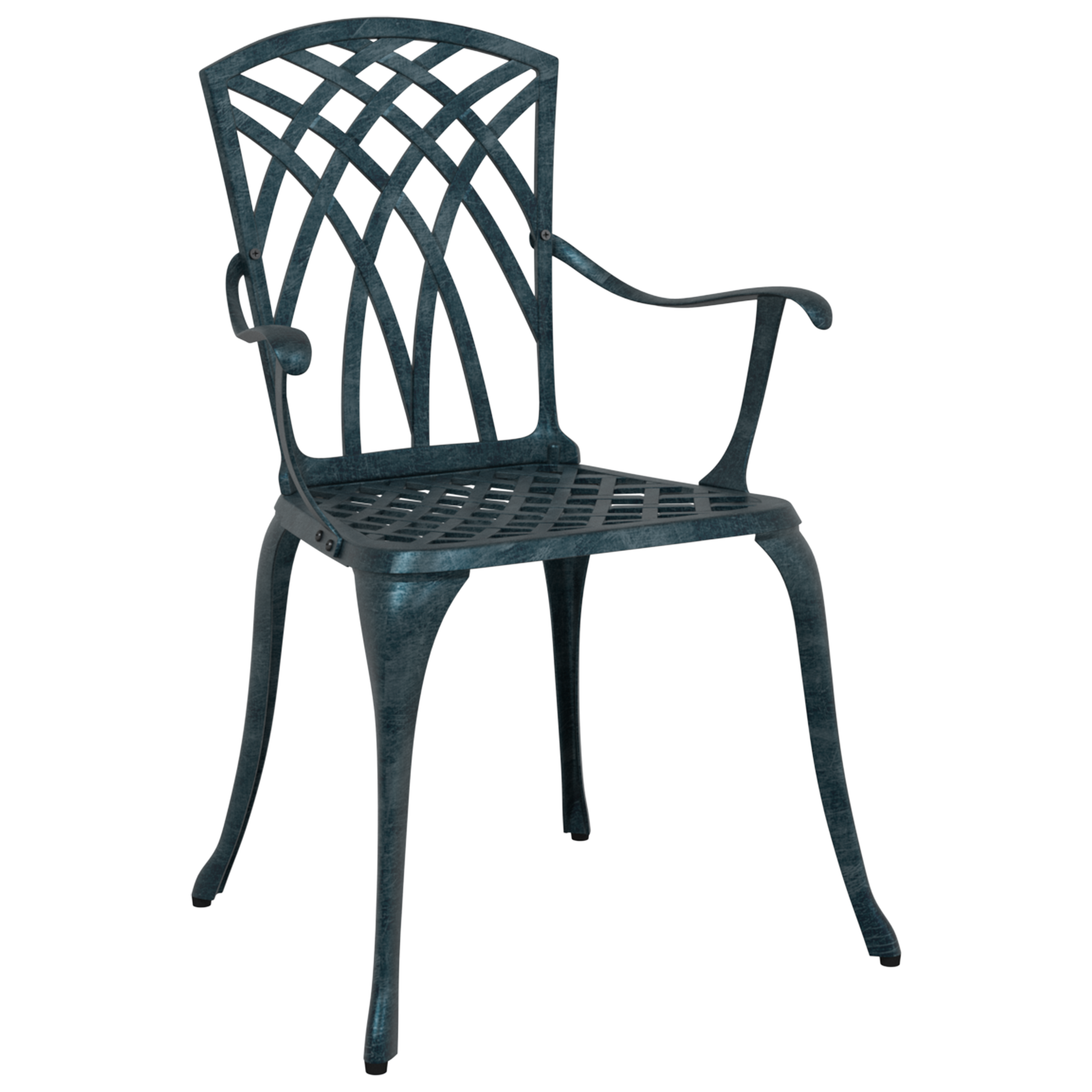 Garden Chairs 2 pcs Green Cast Aluminium - Image 3