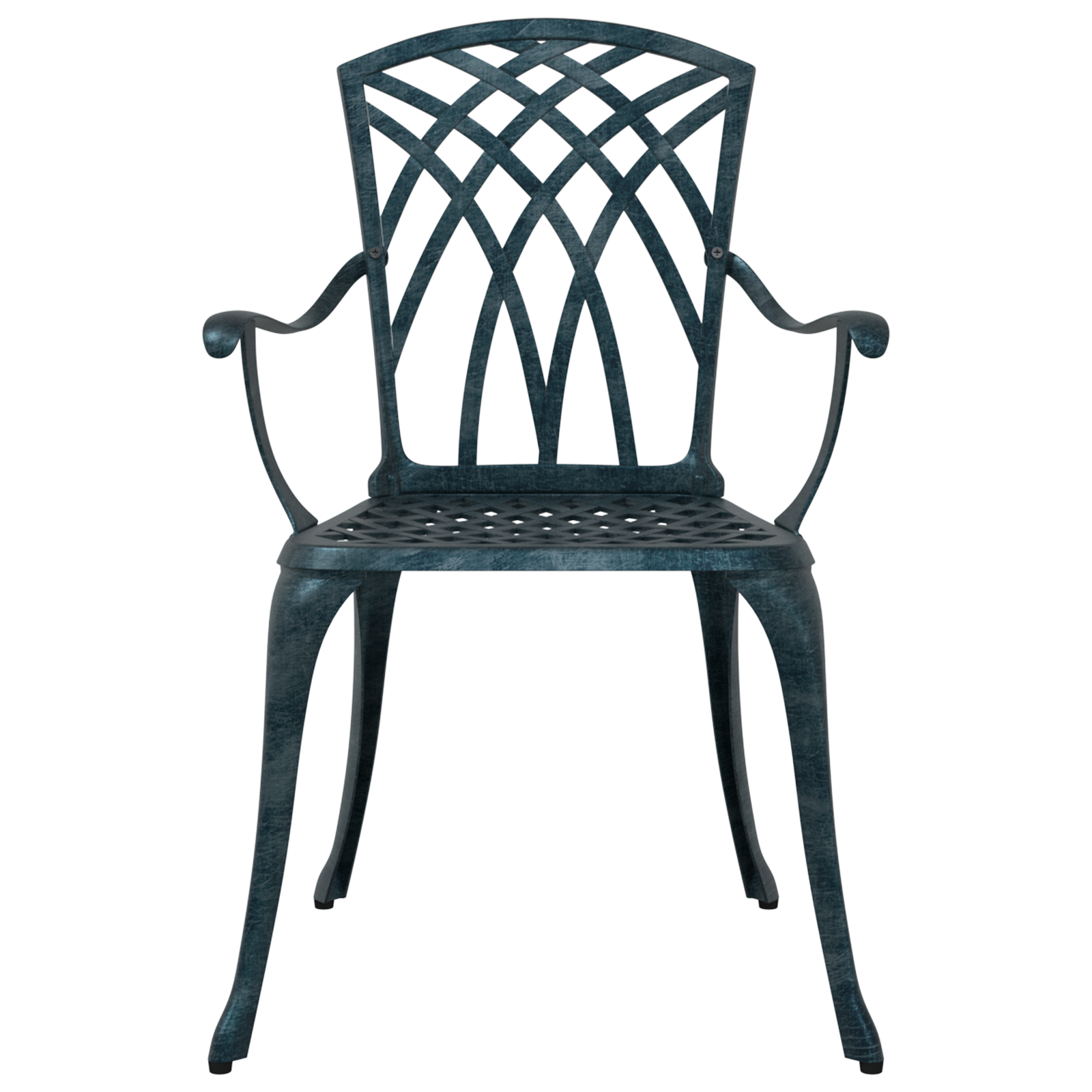 Garden Chairs 2 pcs Green Cast Aluminium - Image 4