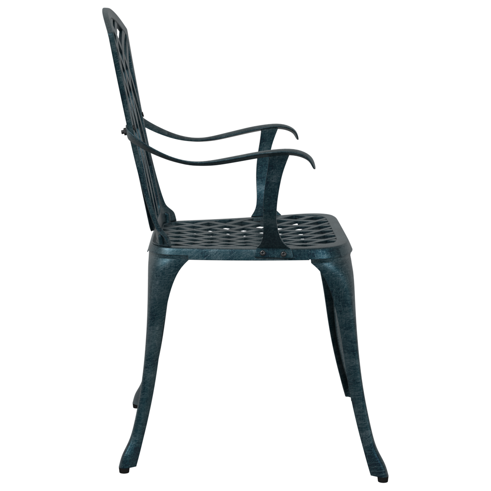 Garden Chairs 2 pcs Green Cast Aluminium - Image 5