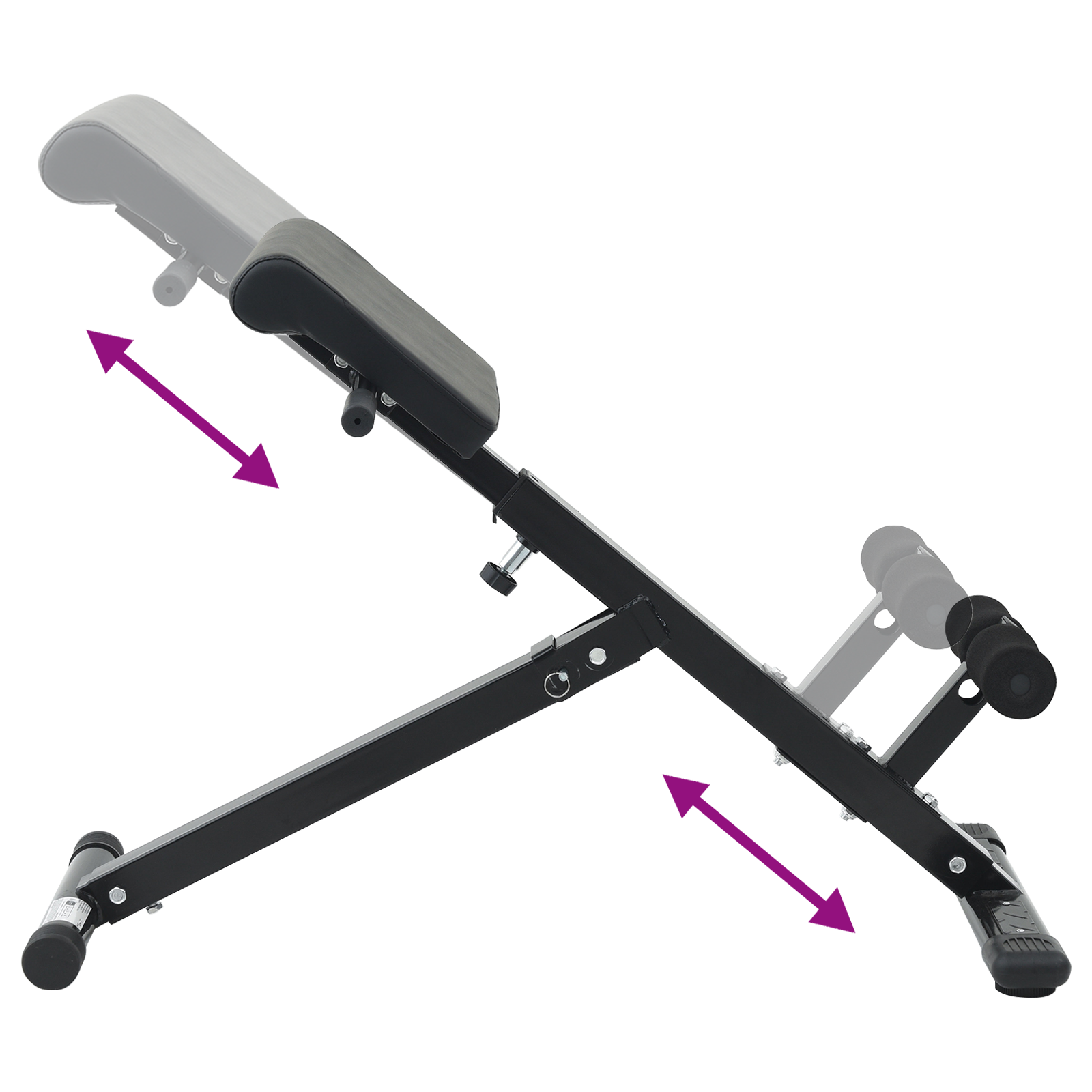 Hyperextension Bench 120 kg Foldable and Adjustable Steel - Image 8