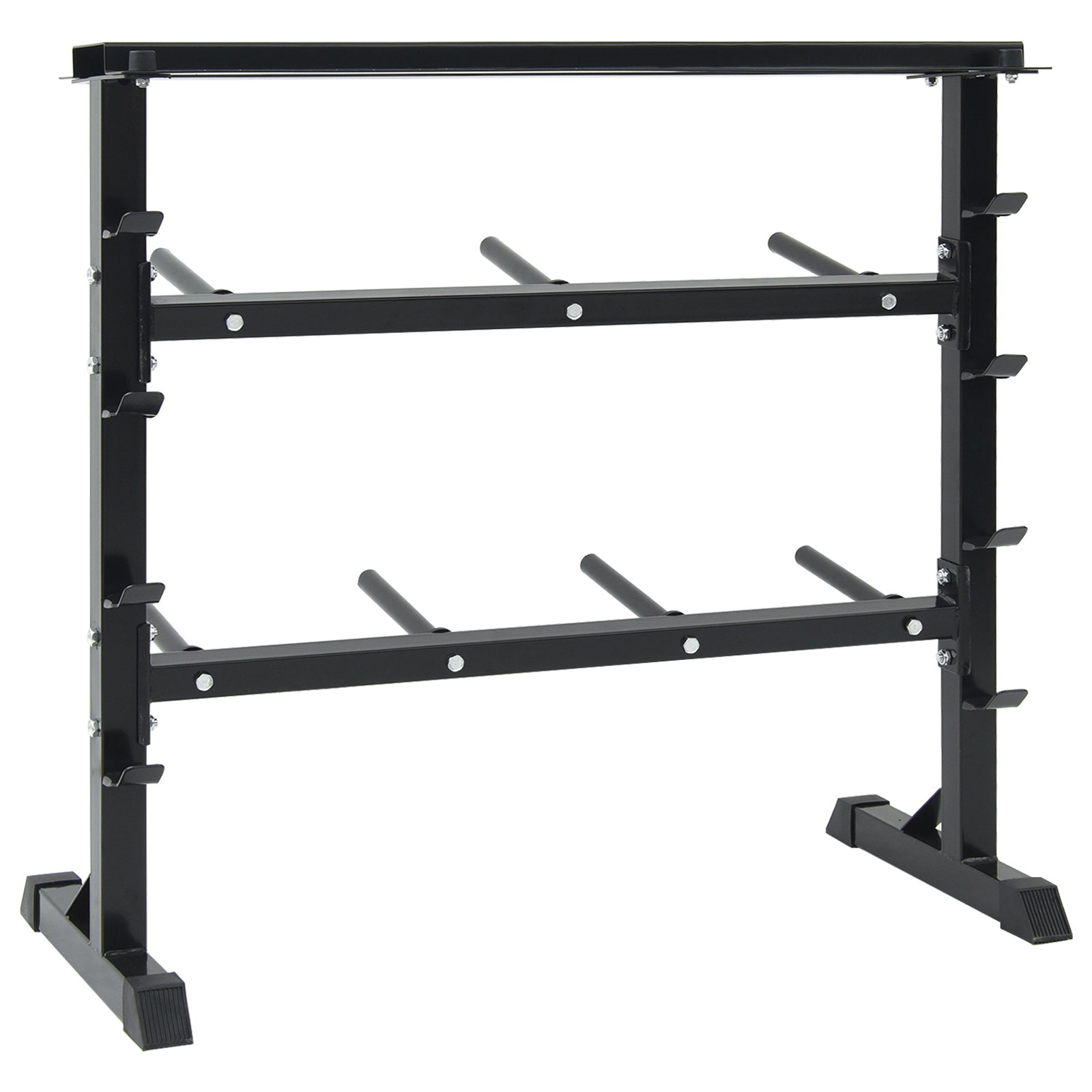 Dumbbell Rack with 7 Holders and 8 Hooks 300 kg Steel - Image 2