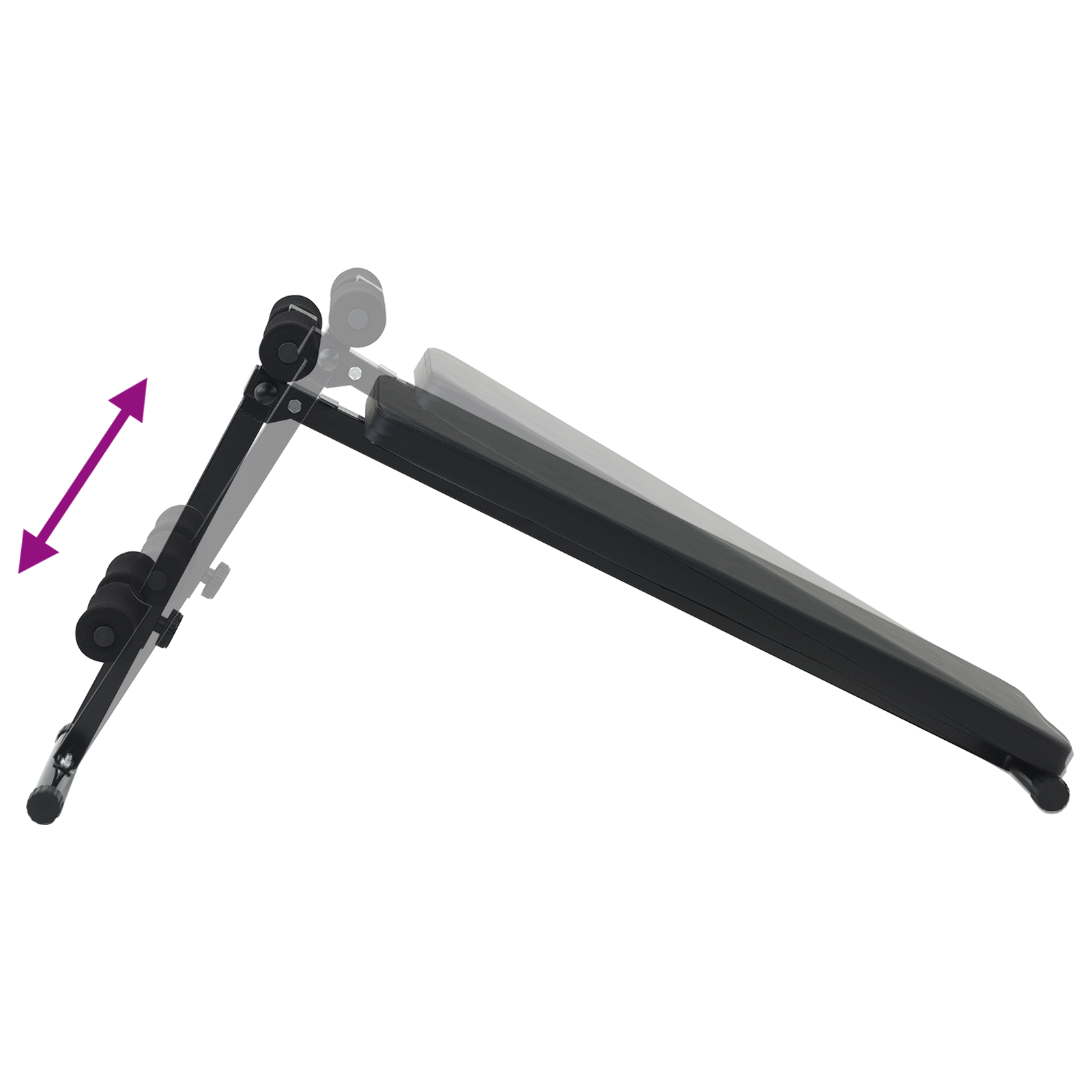 Sit Up Bench 150 kg Foldable and Height Adjustable 48-68 cm Steel - Image 8