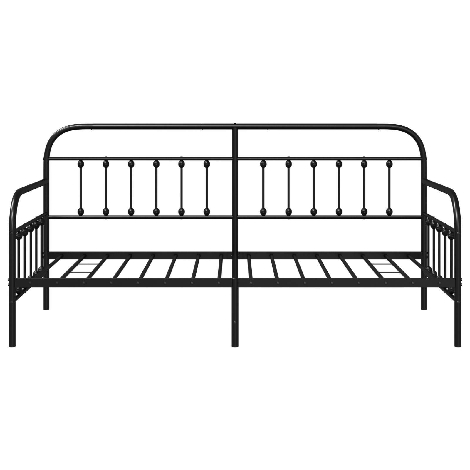 Daybed Frame Black 90x200 cm Steel - Image 6