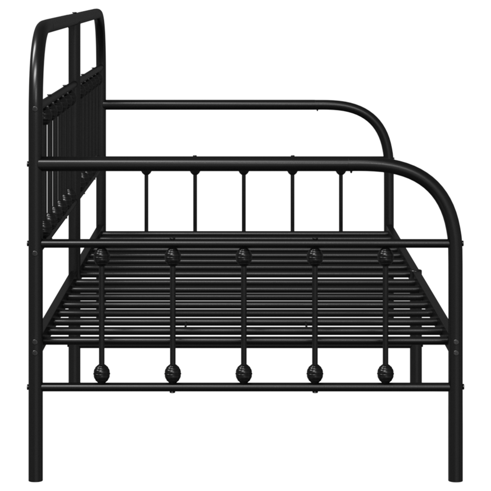 Black Daybed Frame 100x190 cm Steel - Image 7