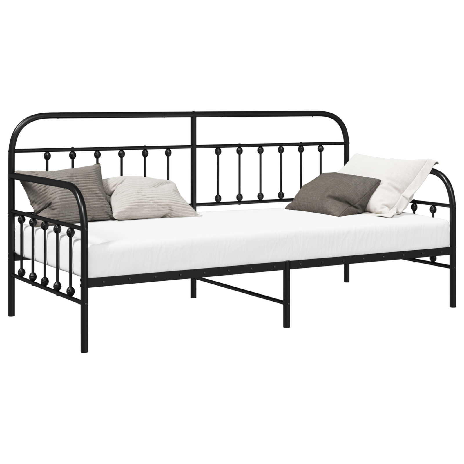 Black Daybed Frame 100x190 cm Steel - Image 2