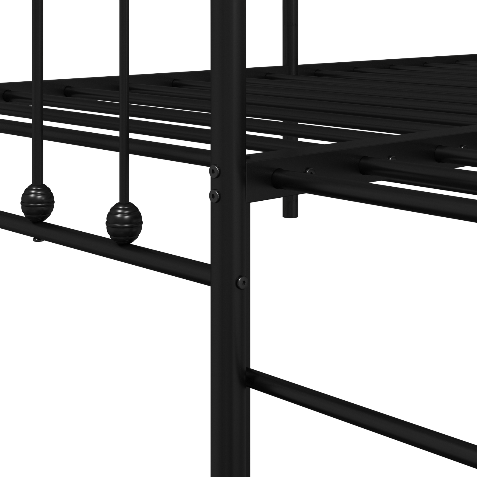 Daybed Frame with Trundle Black 100x200 cm Steel - Image 10